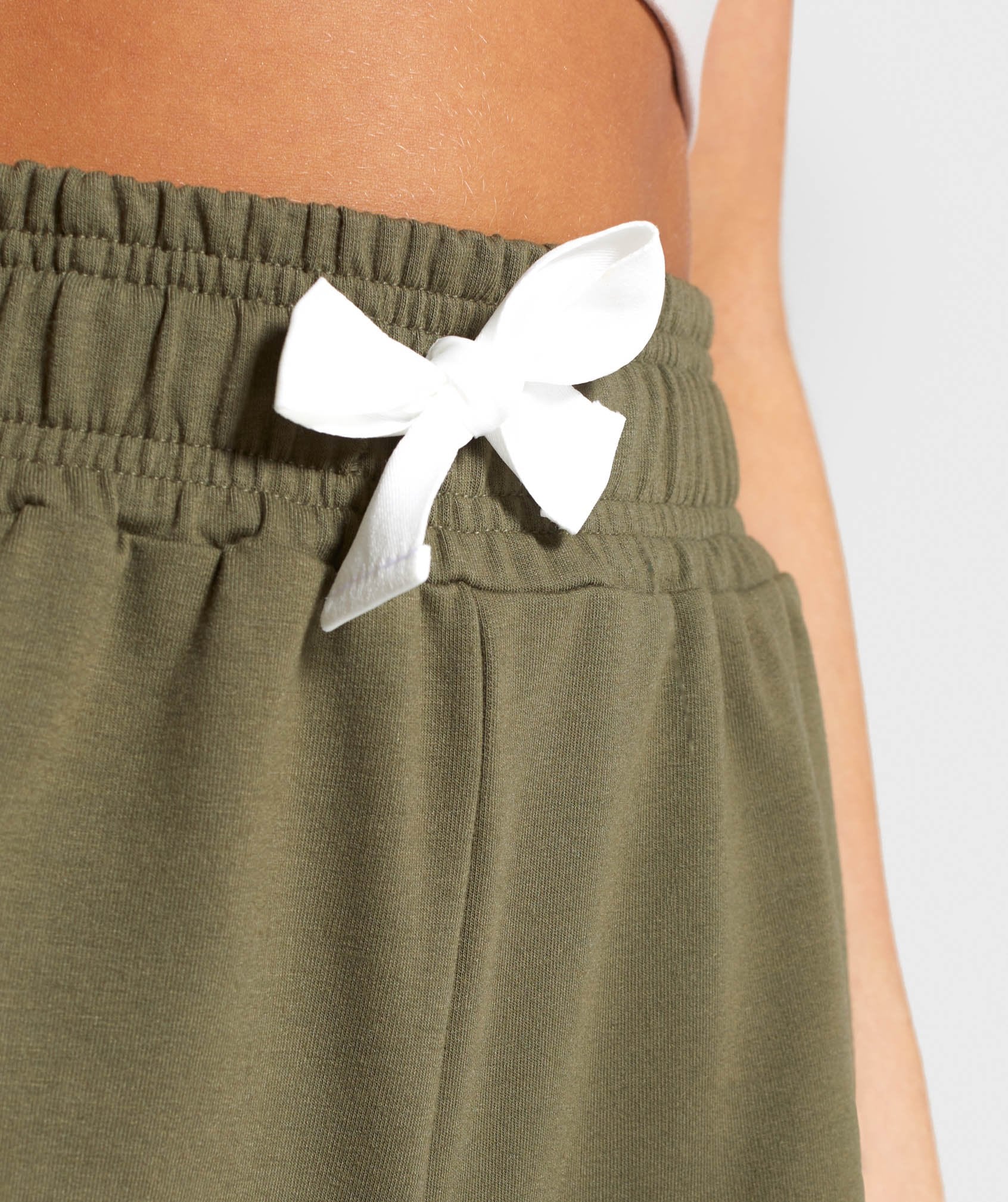 Ark High Waisted Shorts in Khaki - view 6