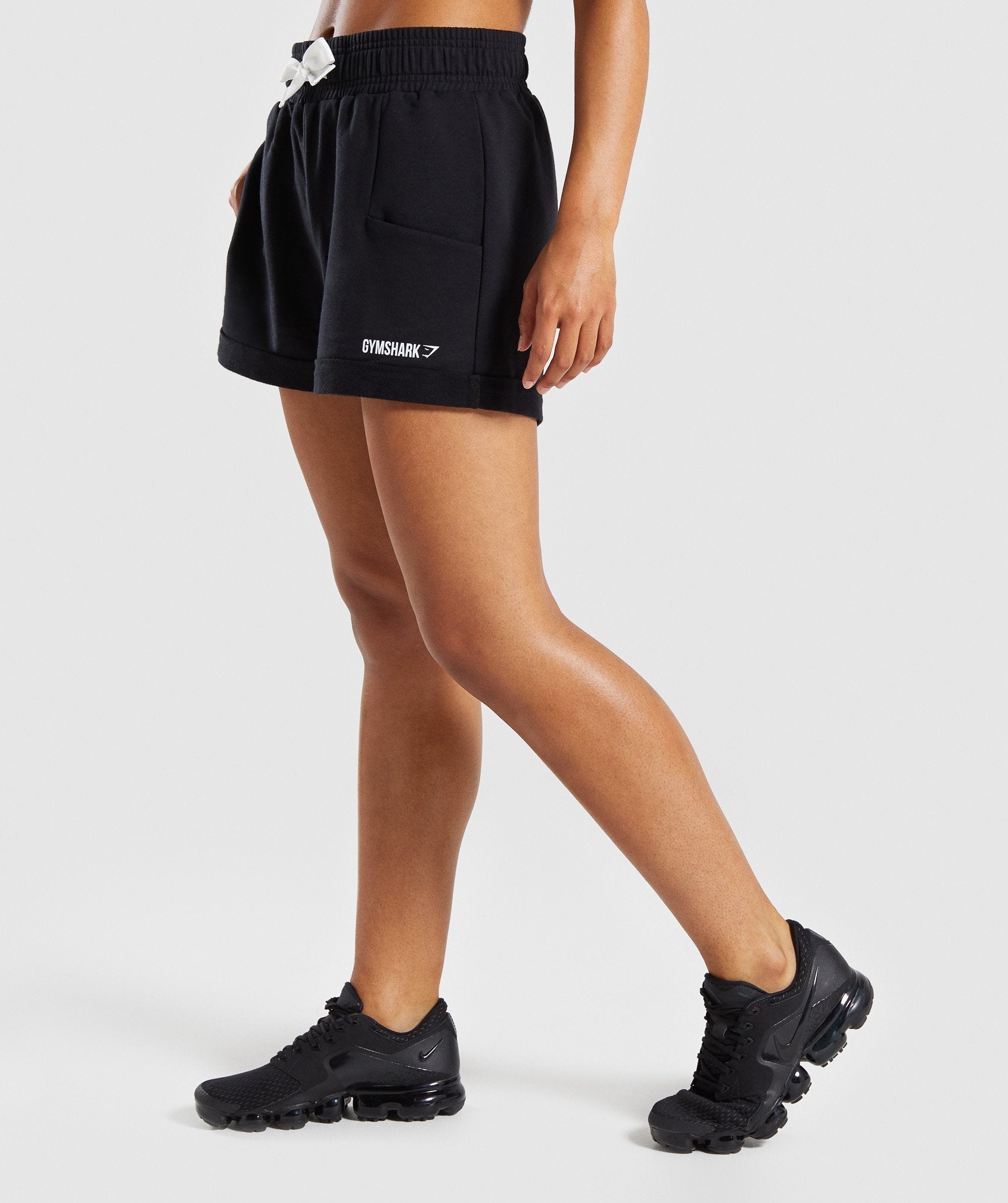Ark High Waisted Shorts in Black - view 3