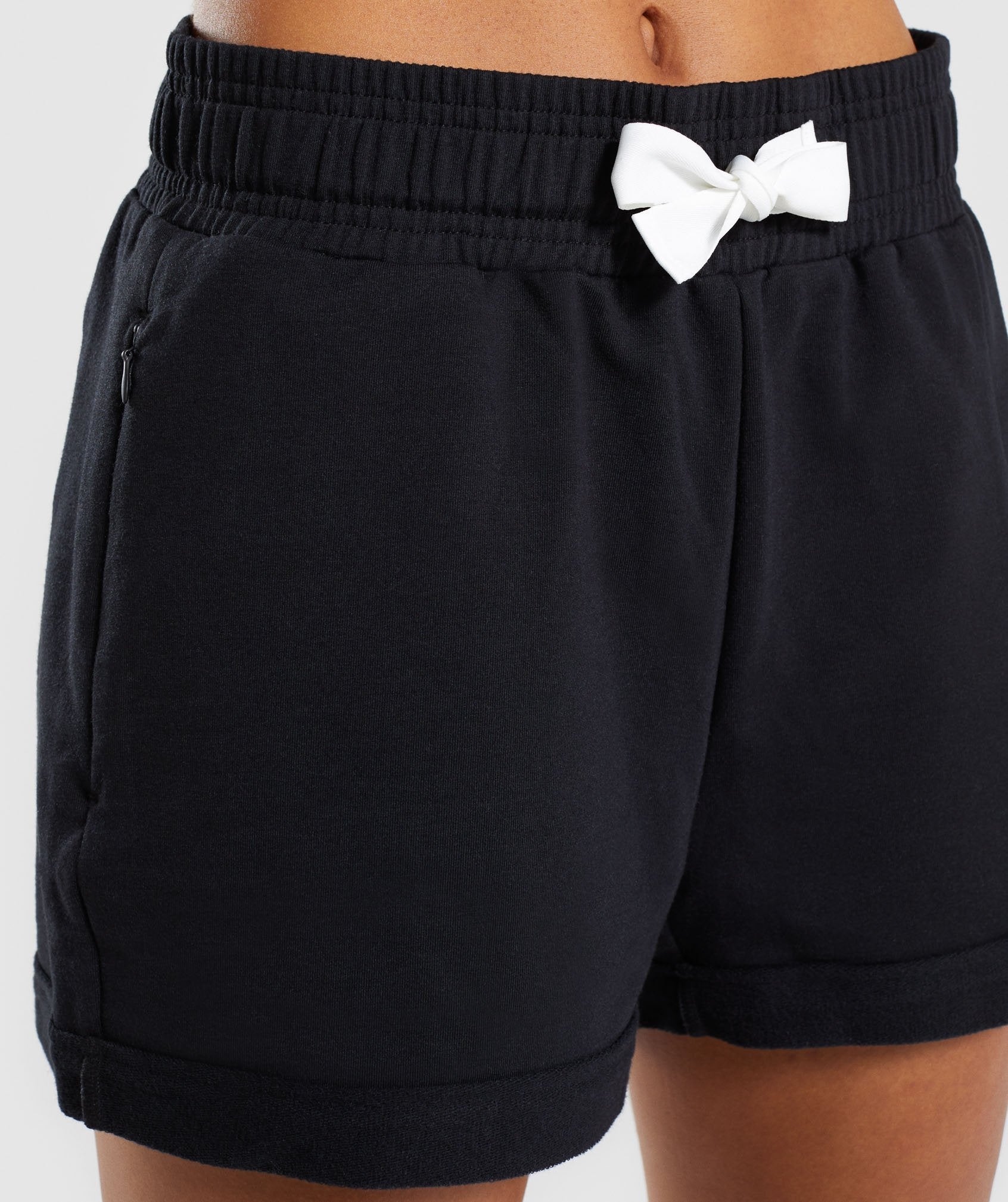 Ark High Waisted Shorts in Black - view 6