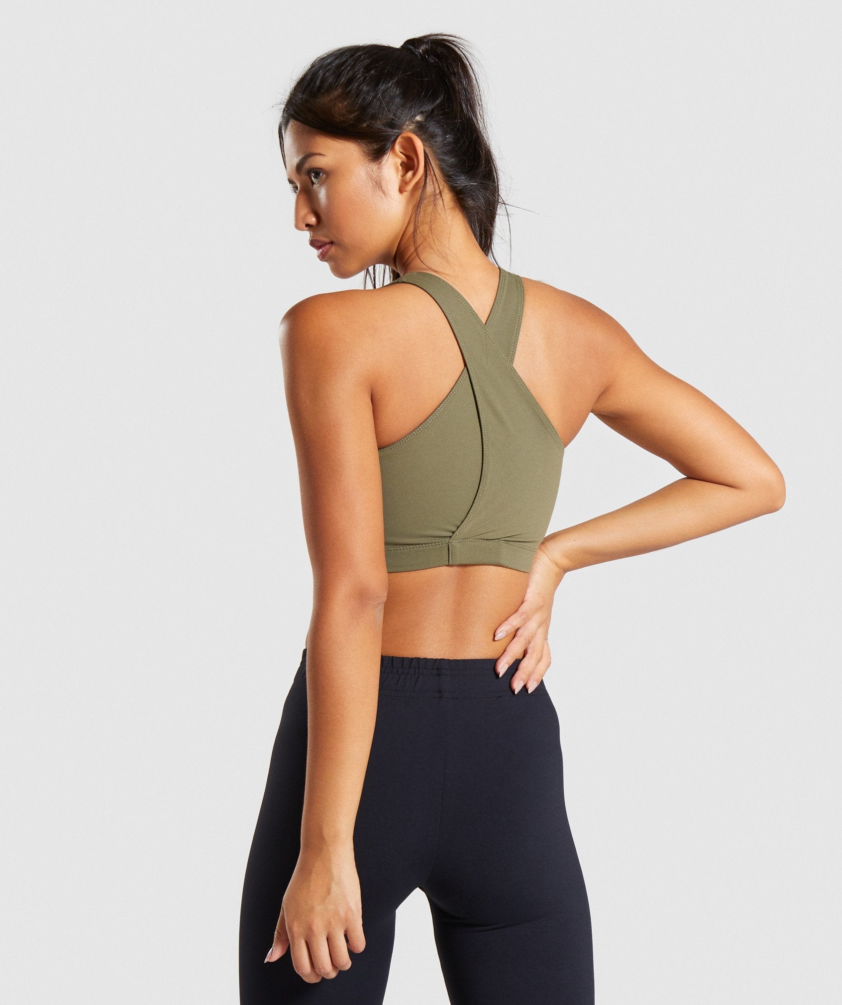 Ark Sports Bra in Khaki - view 2