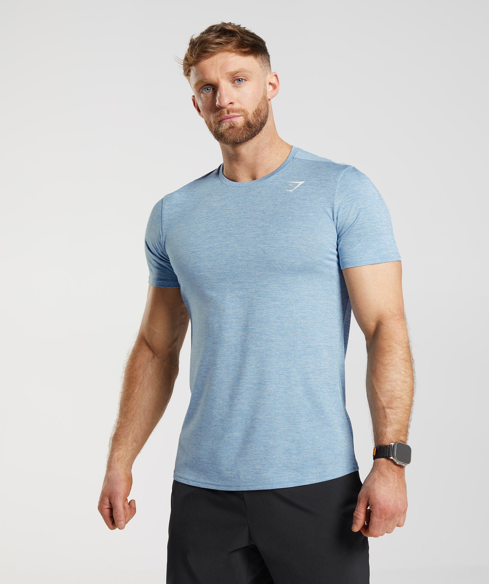Arrival Marl T-Shirt in Ozone Blue/Skyline Blue Marl - view 1