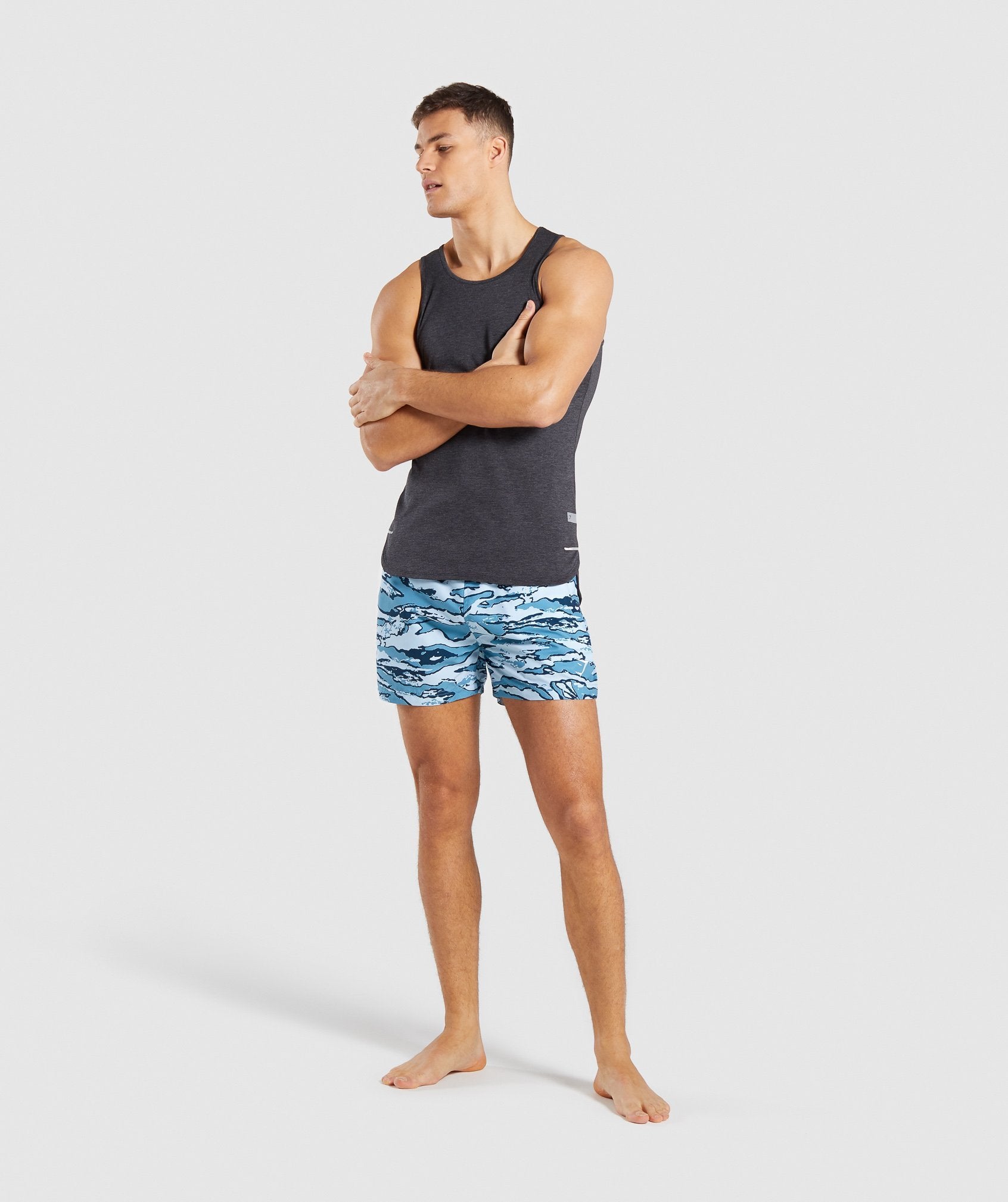 Atlantic Swim Shorts in Blue Camo - view 3