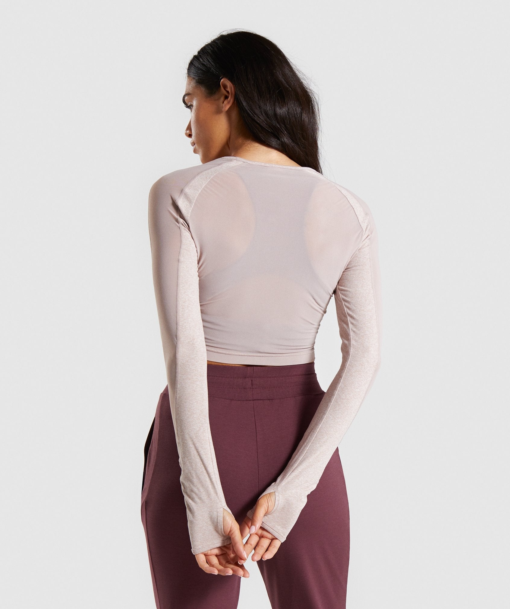 Aura Crop Top in Taupe - view 2