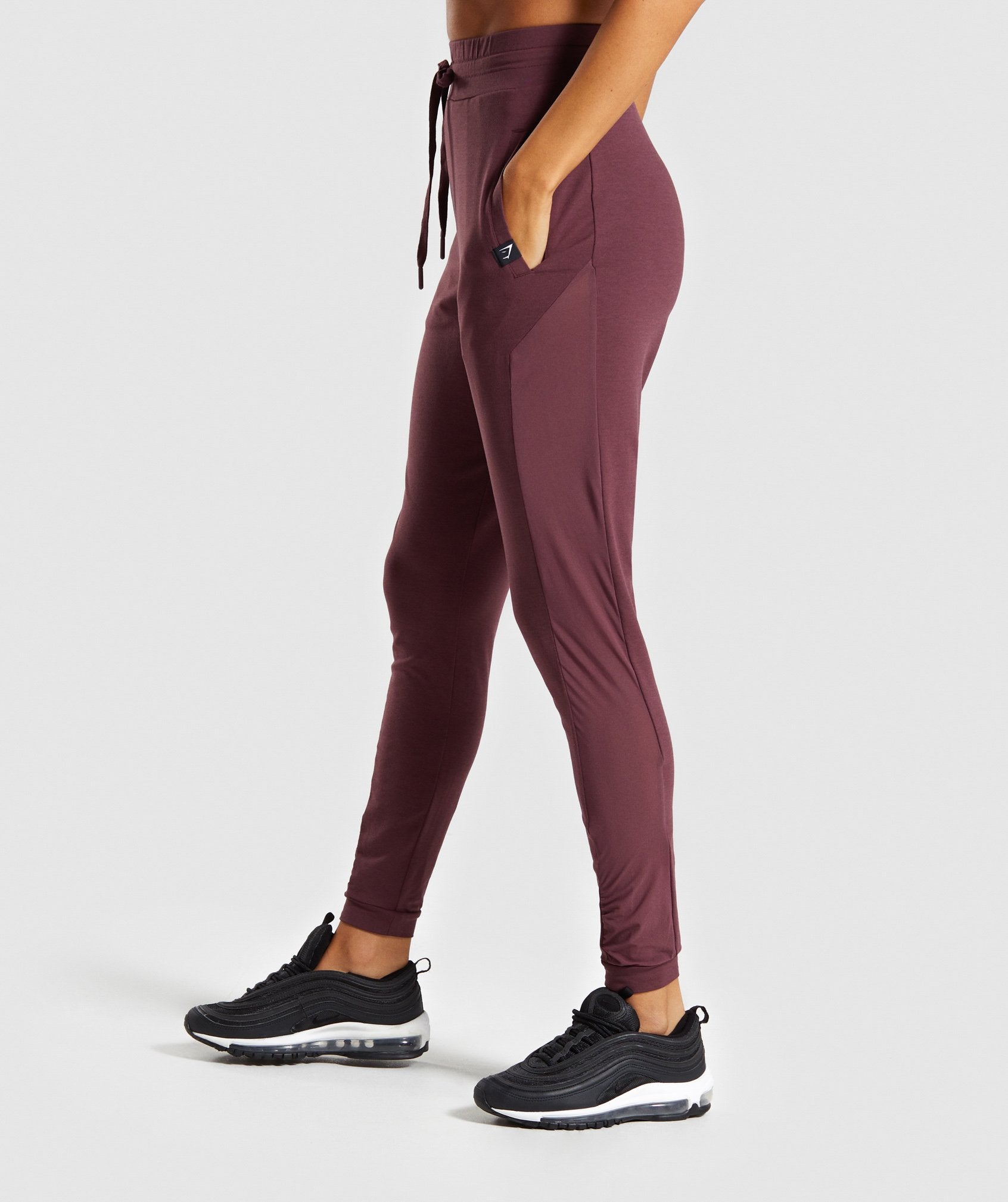 Aura Joggers in Berry Red - view 3