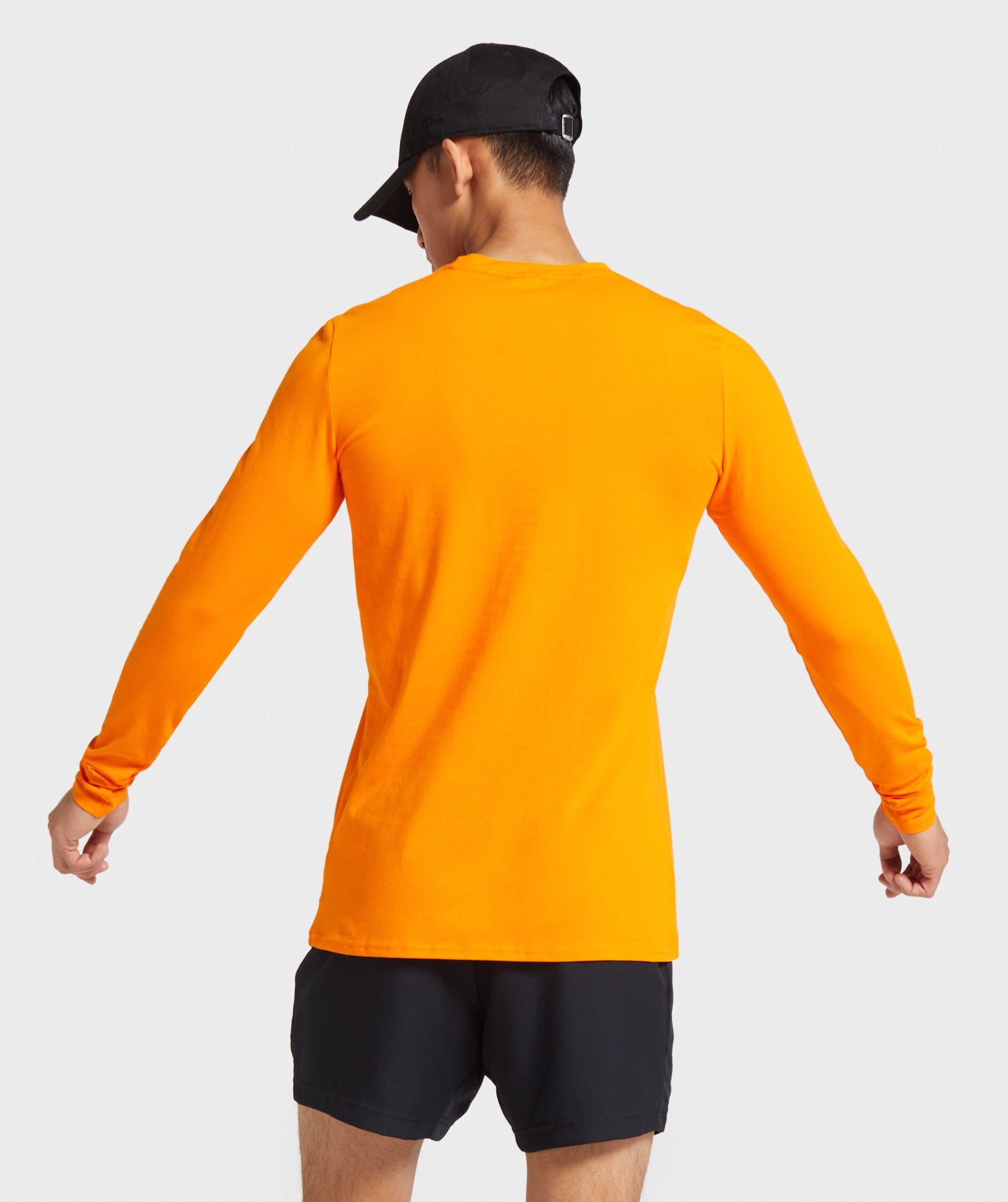 Gymshark Base Long Sleeve T-Shirt - Orange Image B