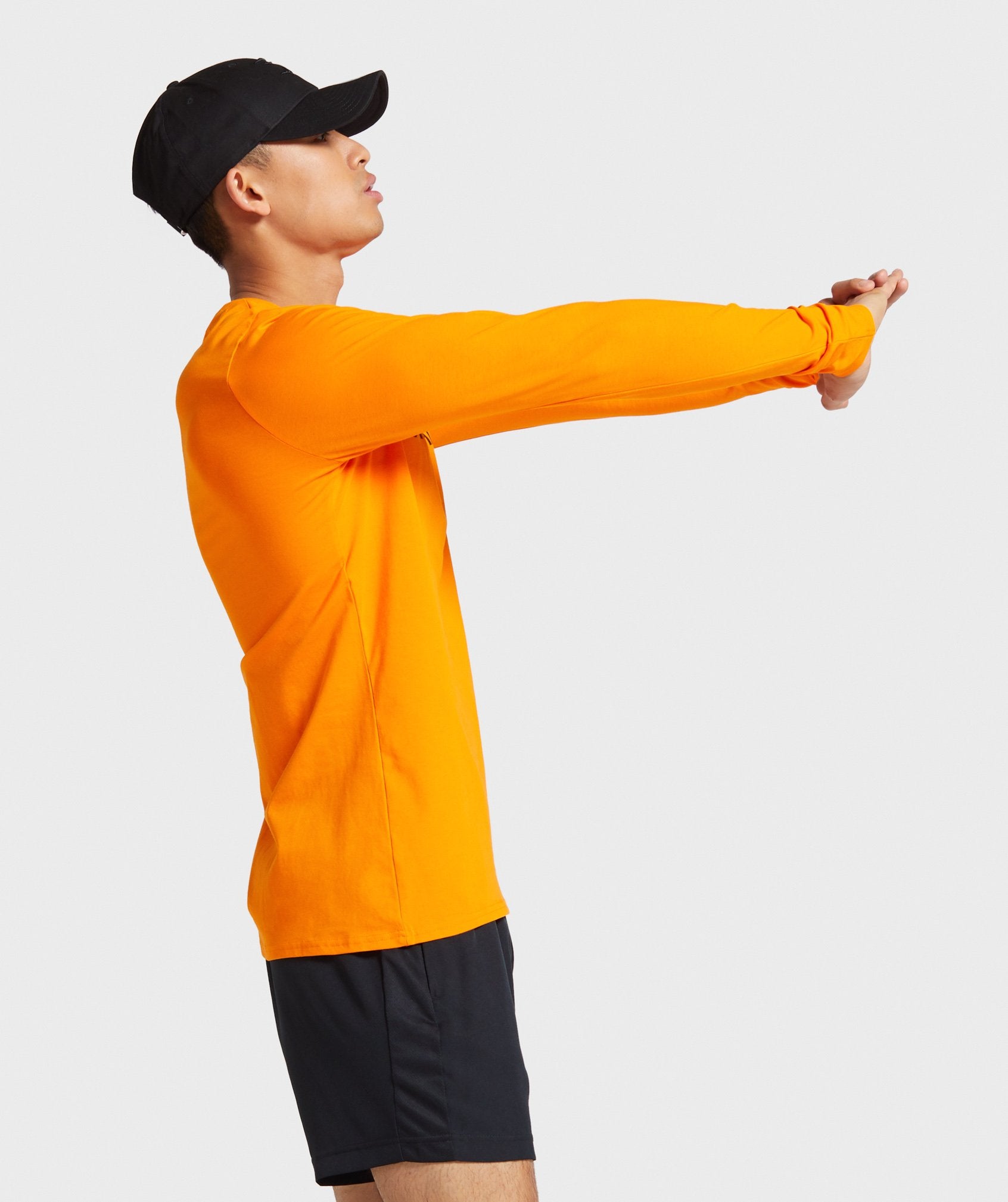 Gymshark Base Long Sleeve T-Shirt - Orange Image C