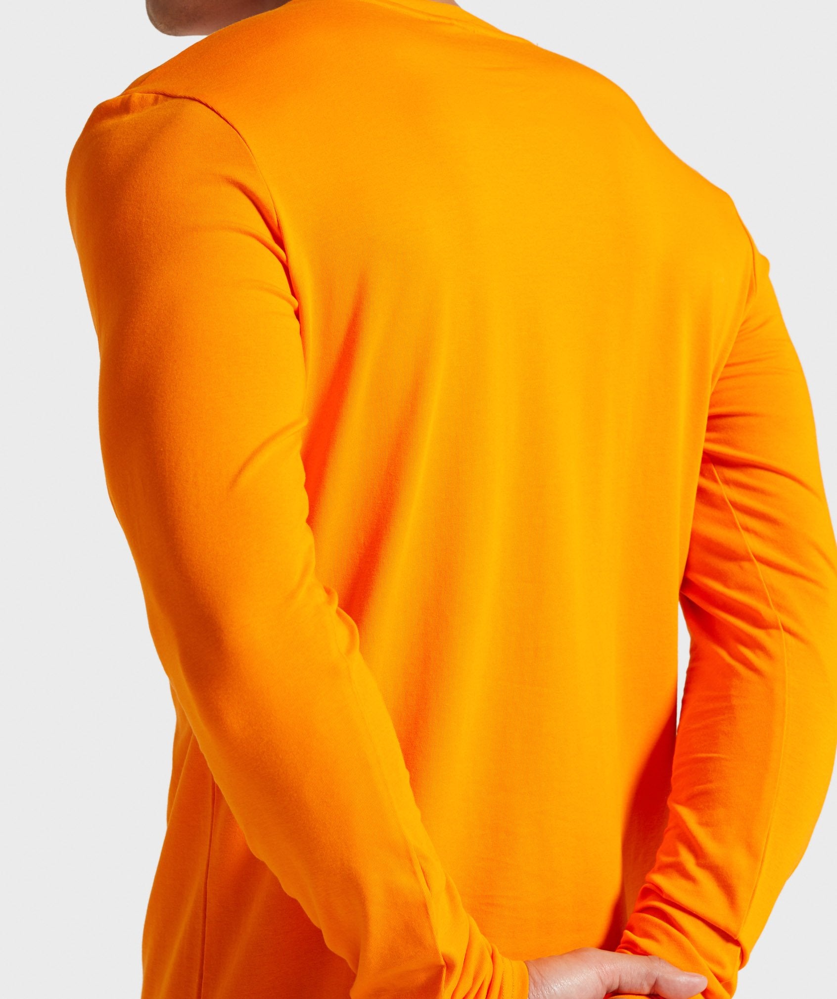 Gymshark Base Long Sleeve T-Shirt - Orange Image D1