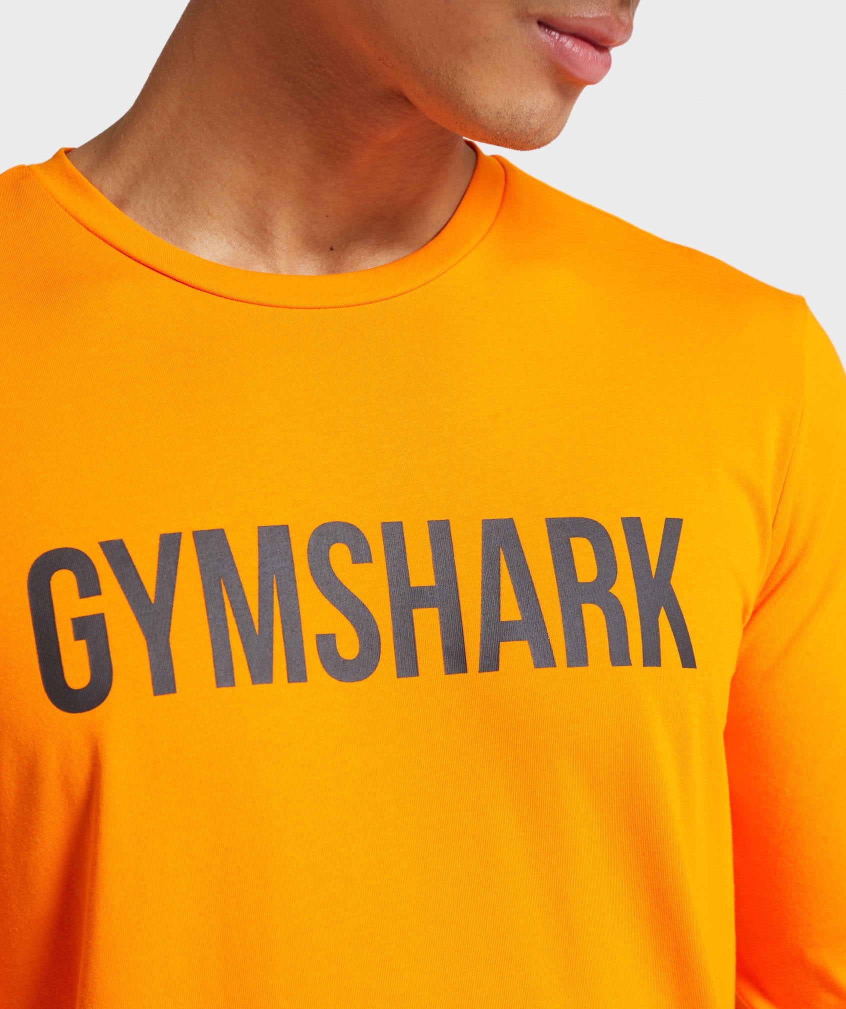 Gymshark Base Long Sleeve T-Shirt - Orange Image D2