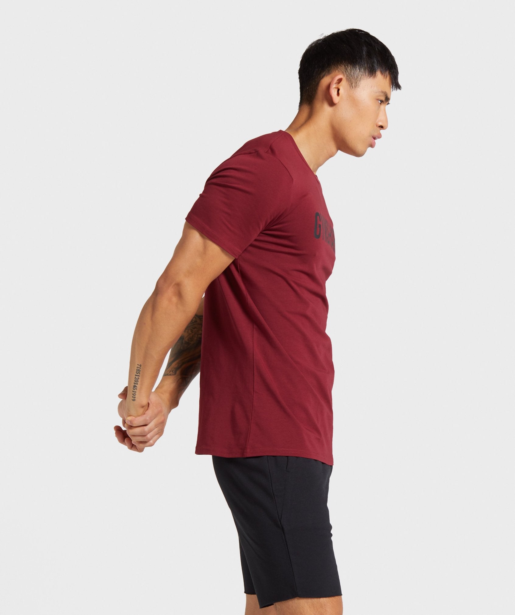 Gymshark Base T-Shirt - Claret Image C