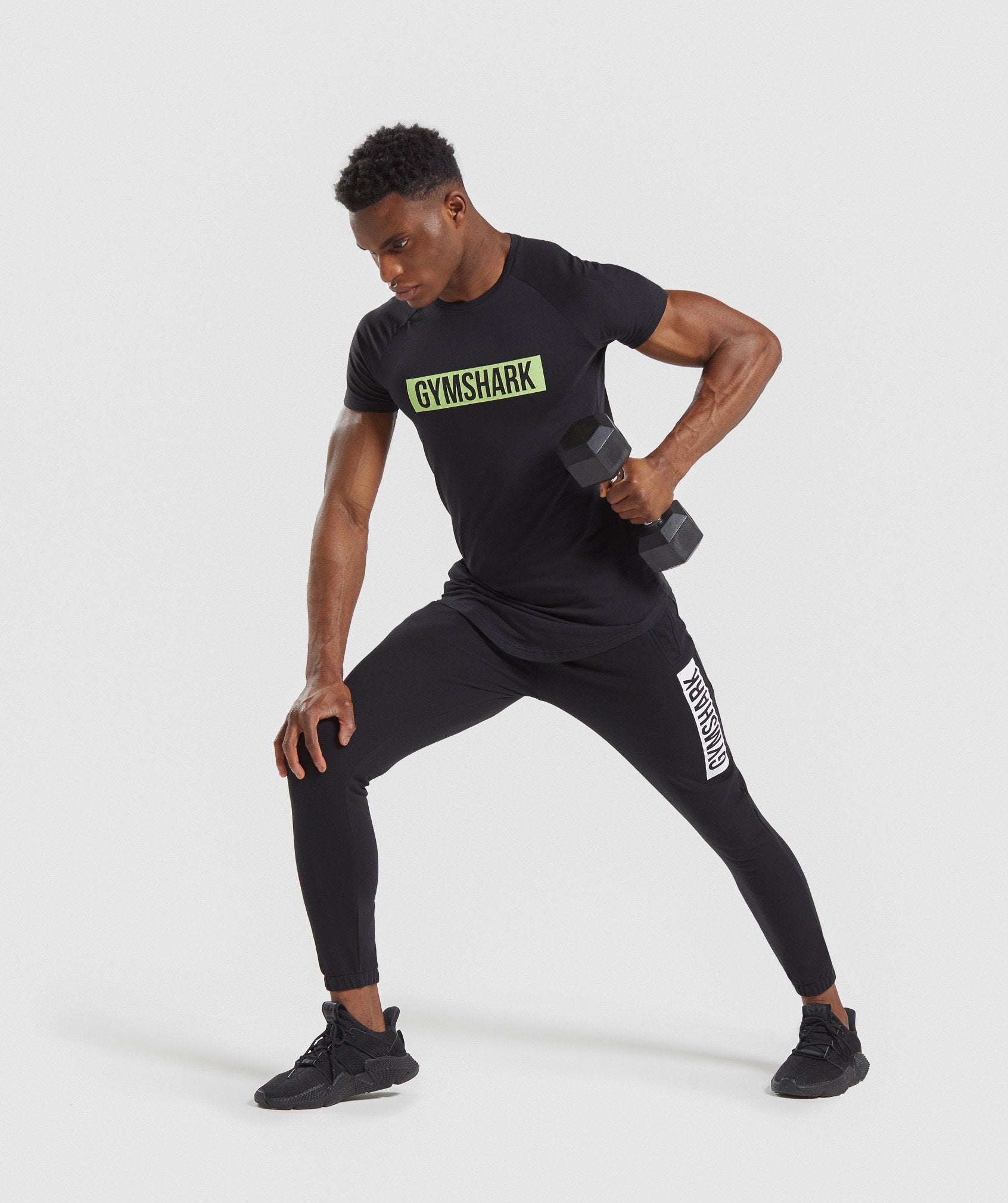 Block T-Shirt in Black/Lime - view 5