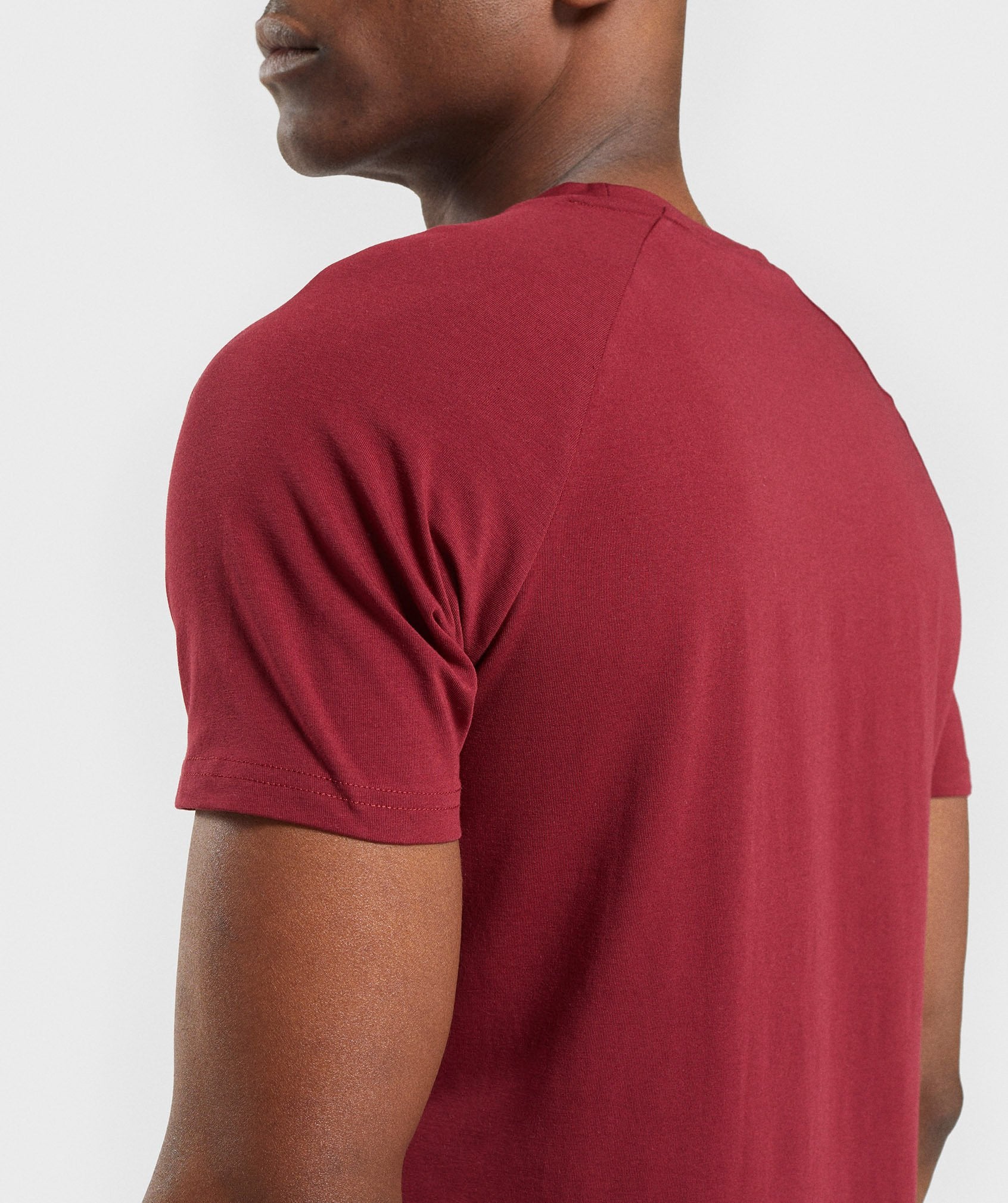 Block T-Shirt in Claret/White