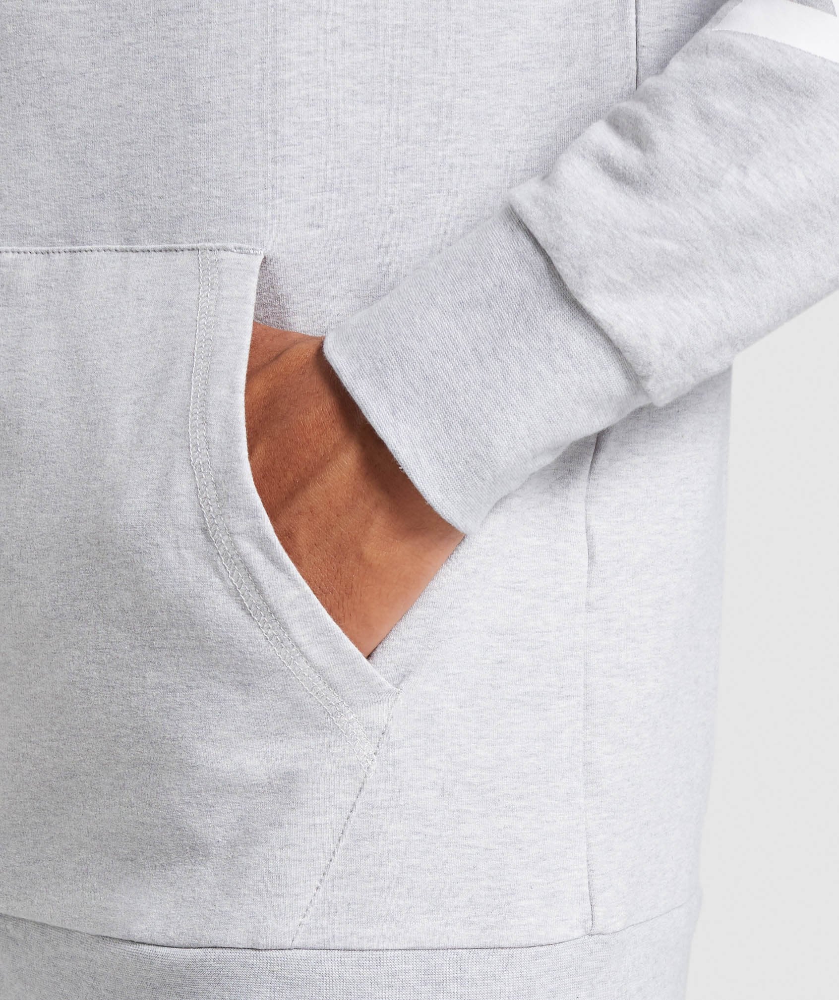 Bold Zip Hoodie in Light Grey - view 6