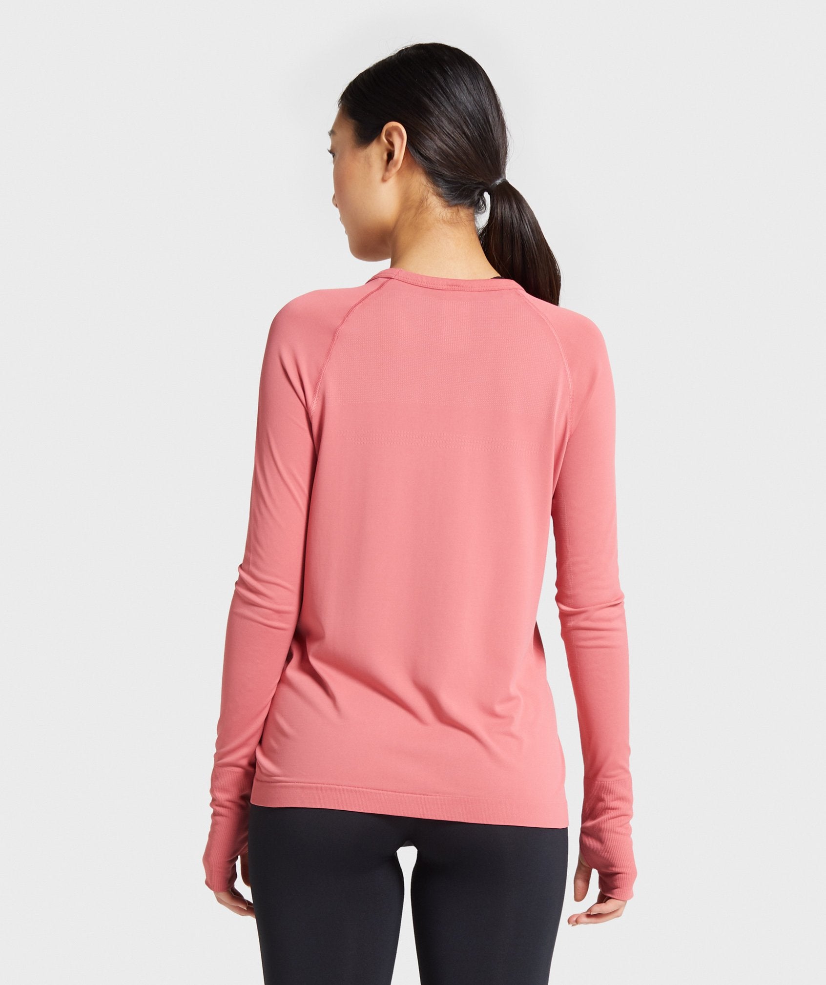 Breeze Lightweight Seamless Long Sleeve Top in Rose Slate - view 2