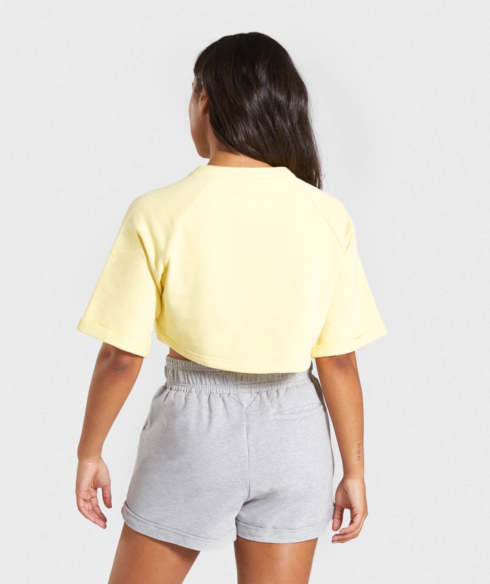 Be Brave Boxy Cropped Sweater in Yellow - view 2