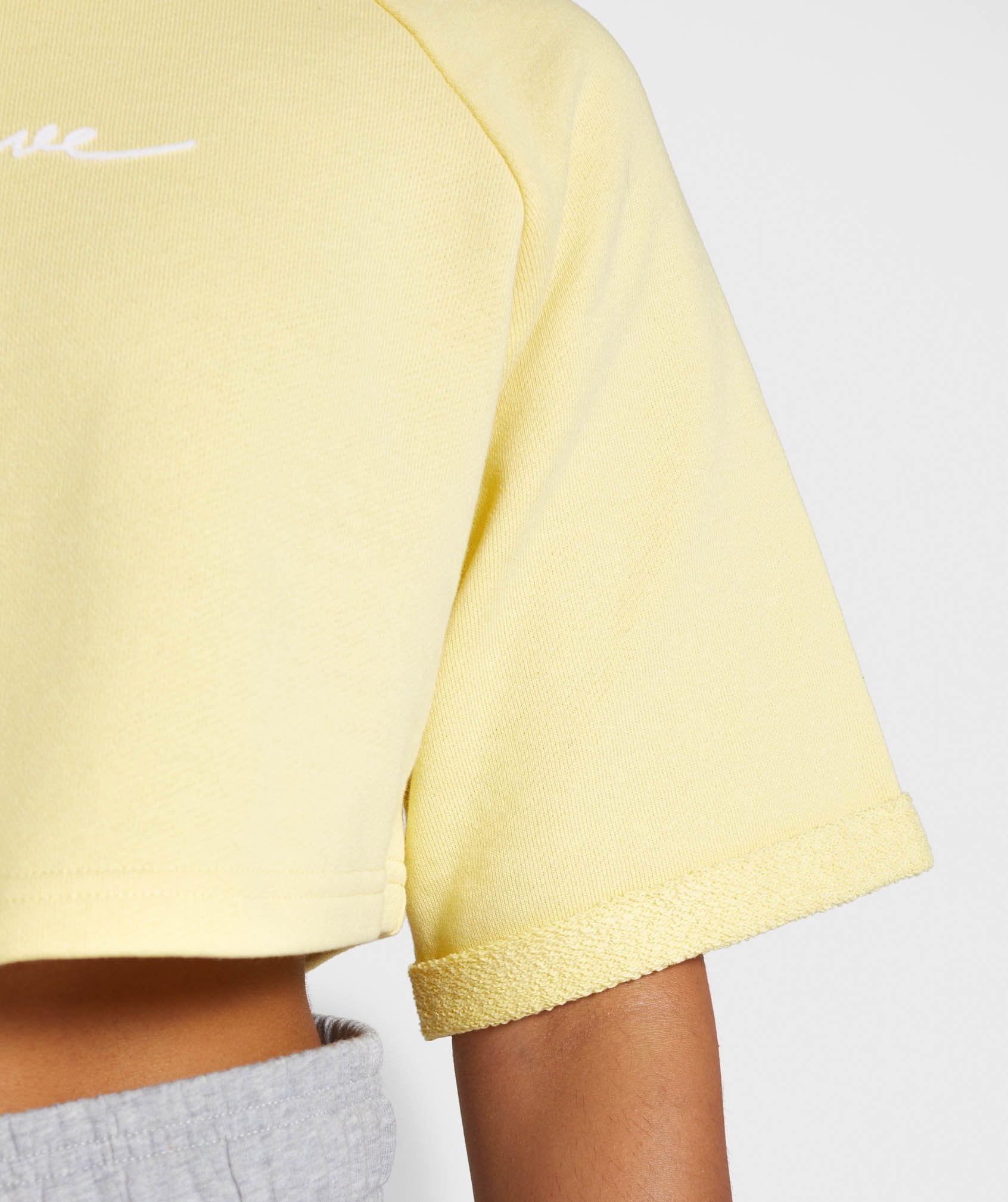 Be Brave Boxy Cropped Sweater in Yellow - view 5