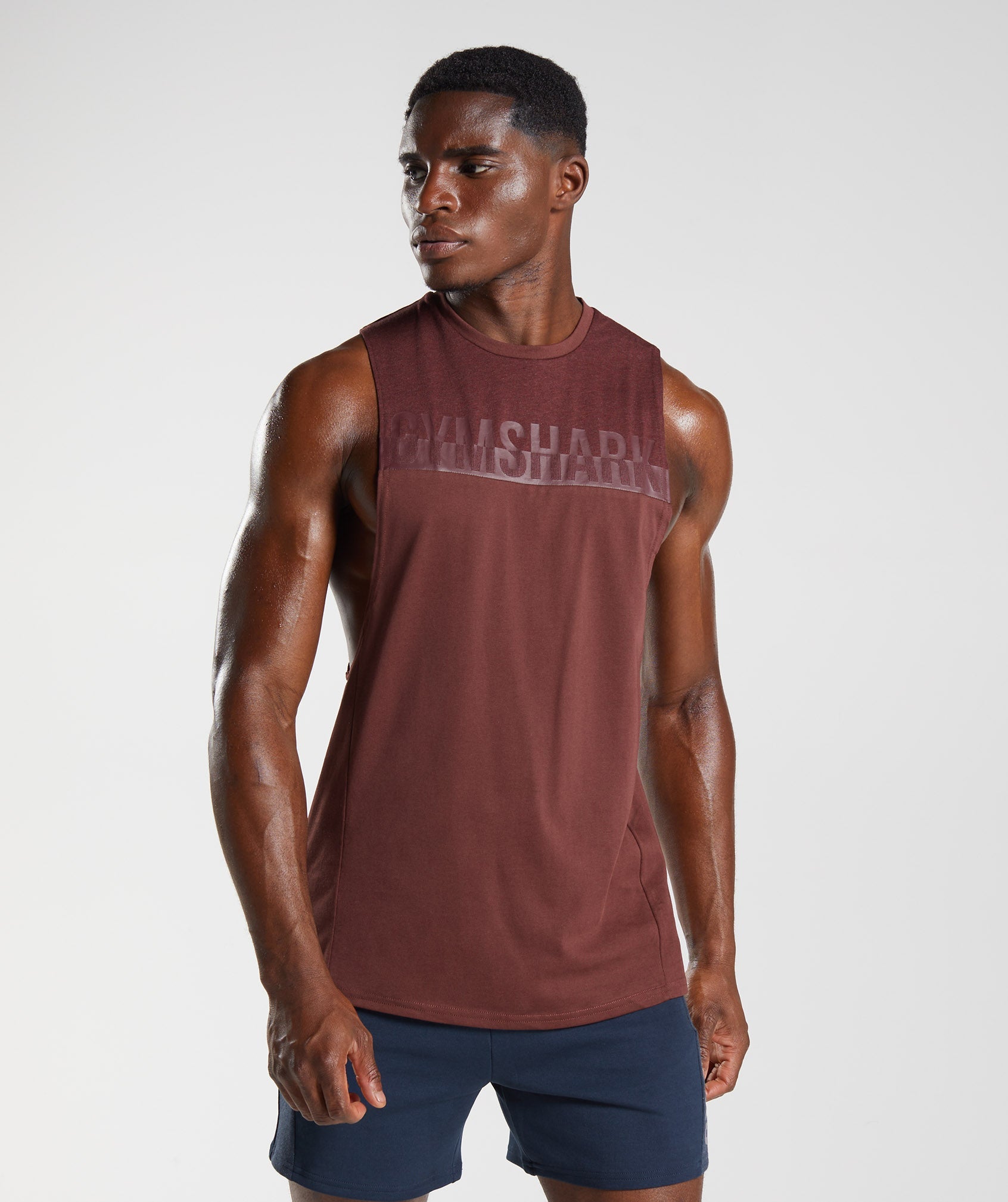 Bold React Drop Arm Tank in Cherry Brown - view 1