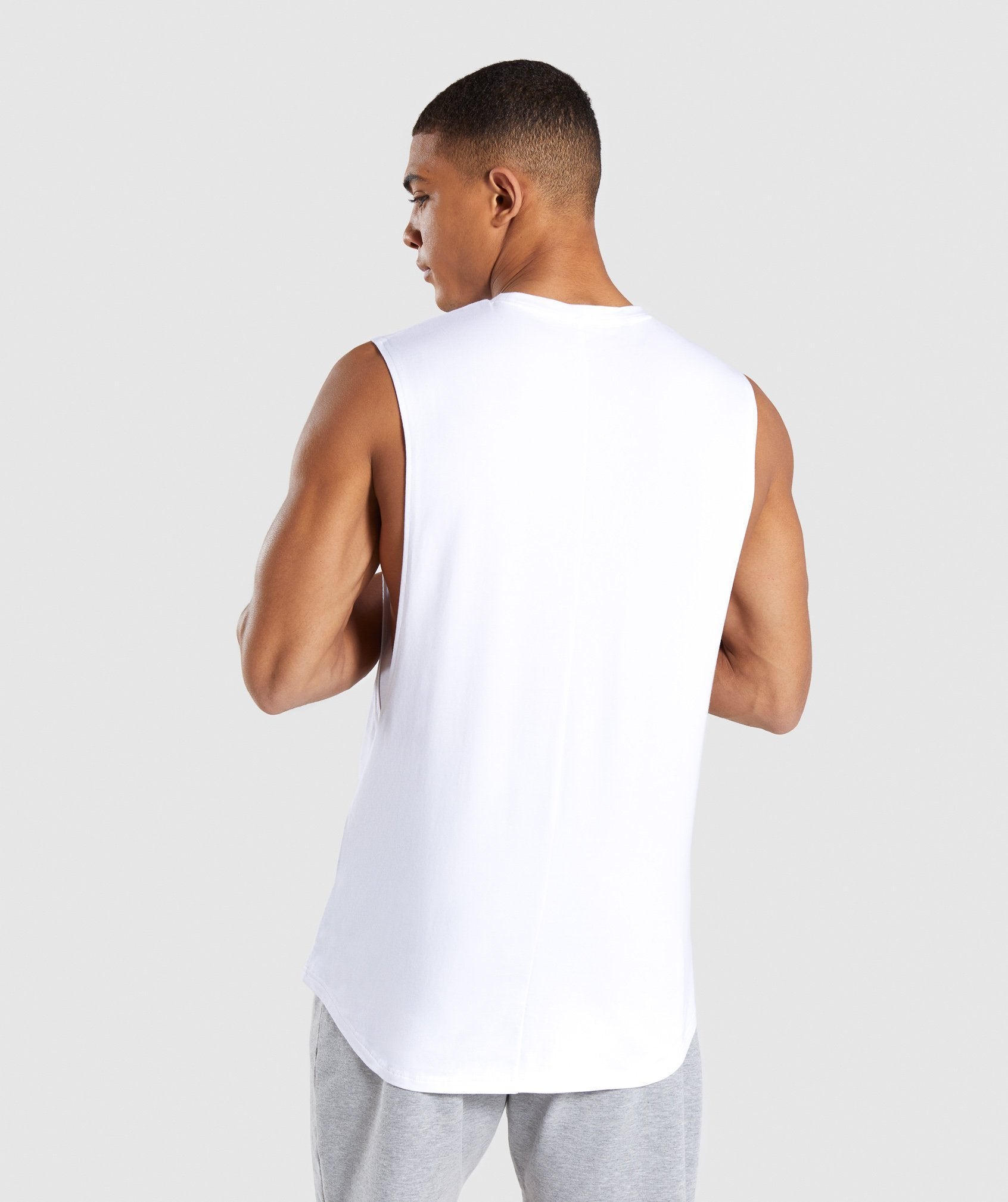 Bold Graphic Drop Armhole Tank in White - view 2