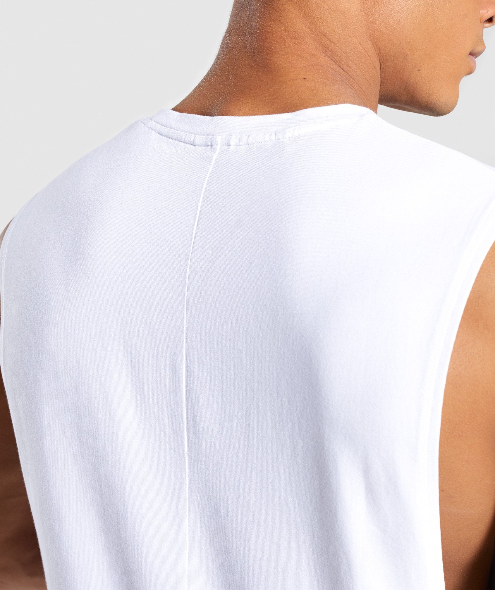 Bold Graphic Drop Armhole Tank in White - view 5