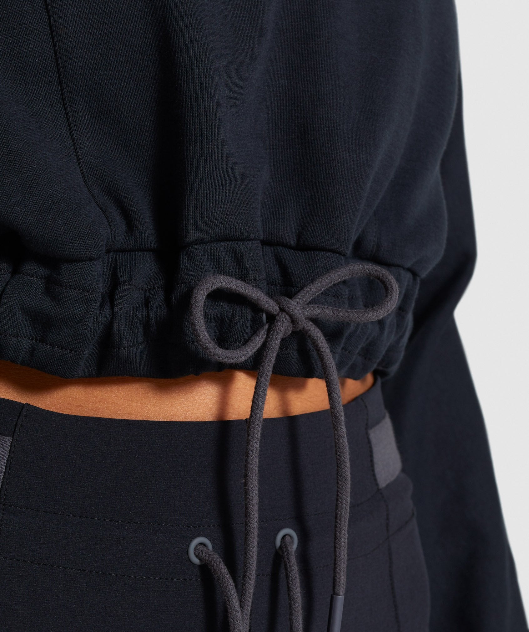 Box Utility Cropped Sweater in Black - view 6