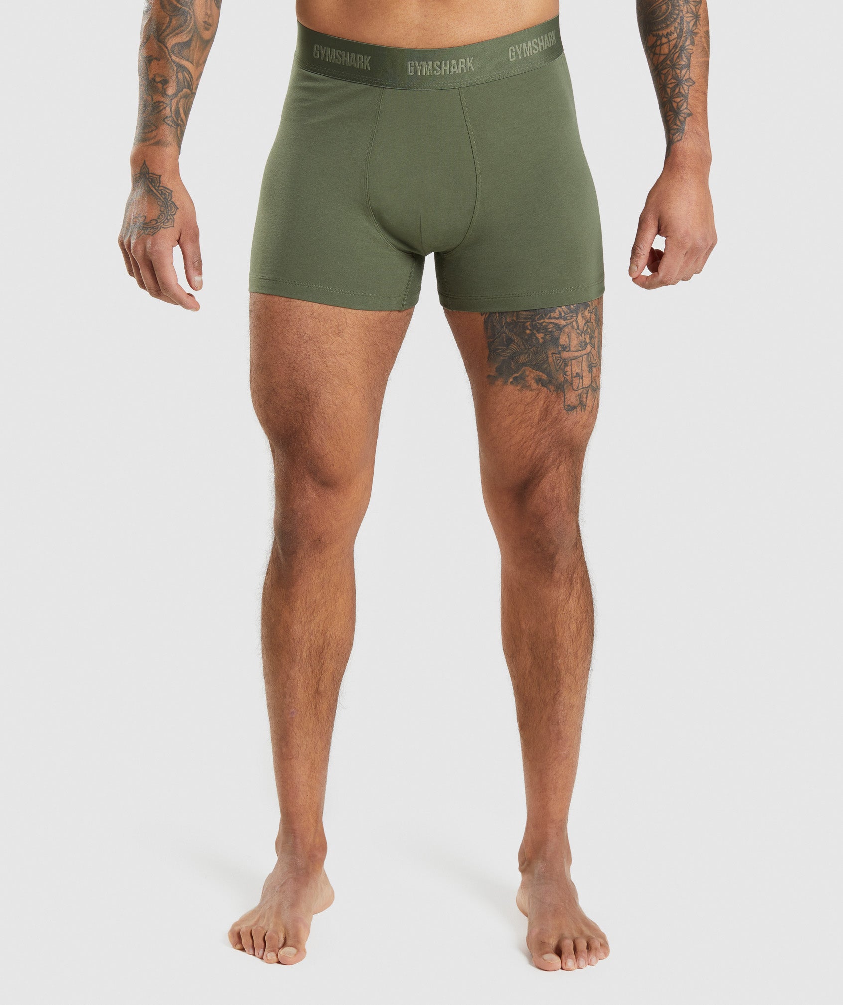Boxers 2pk in Core Olive/Navy - view 2