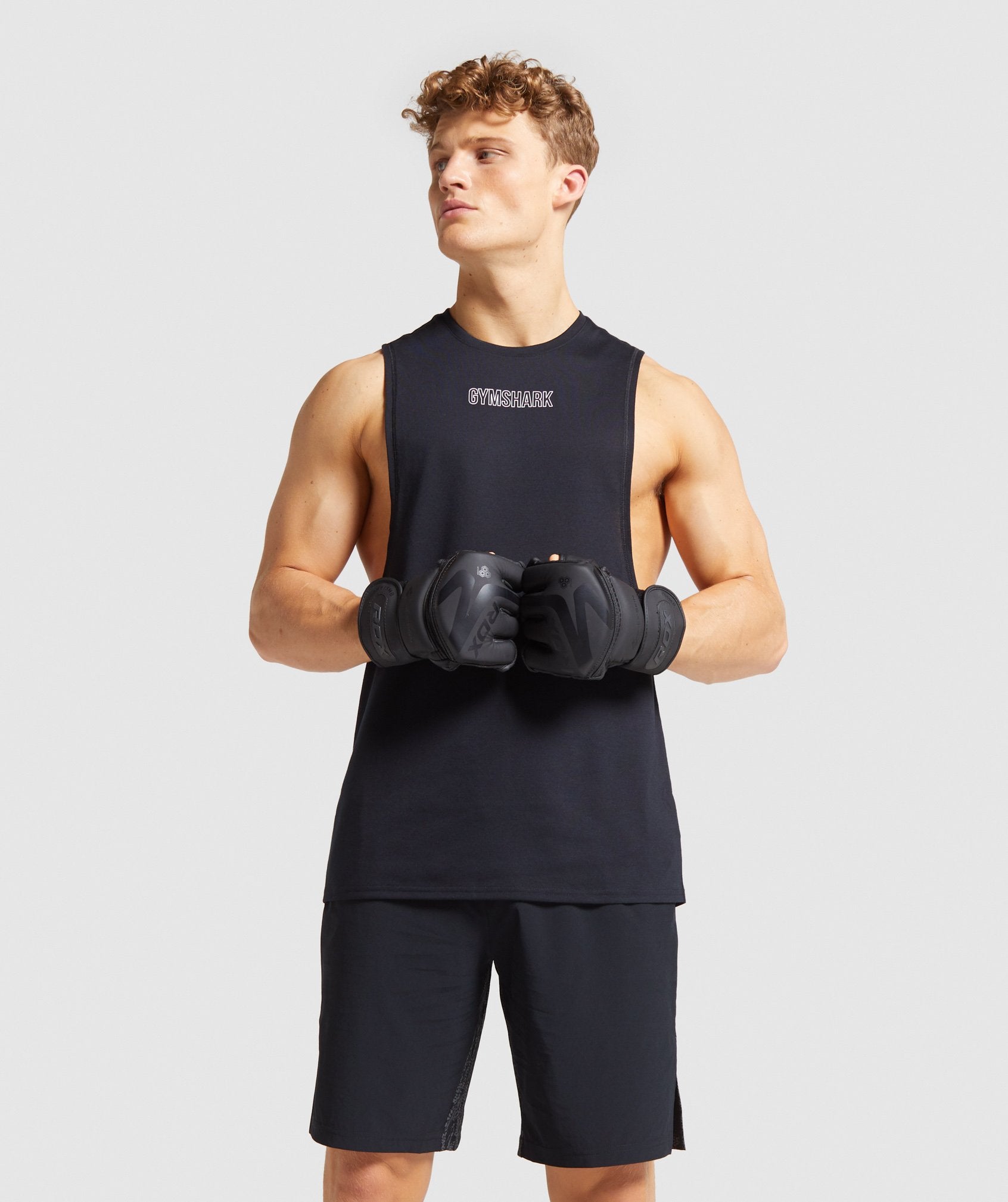 Combat Drop Arm Tank in Black - view 1