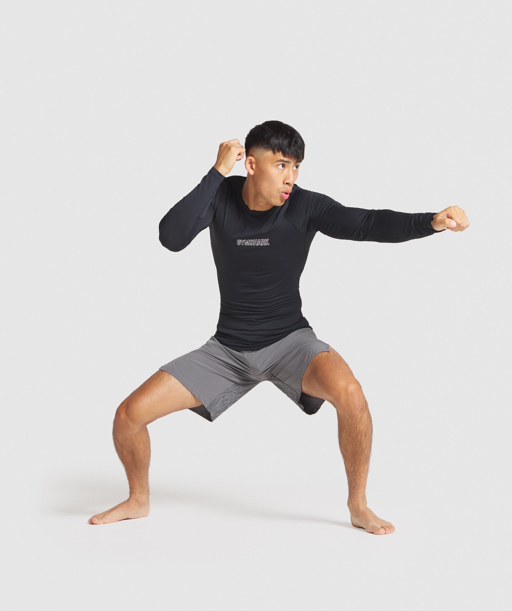 Combat Long Sleeve Rashguard in Black