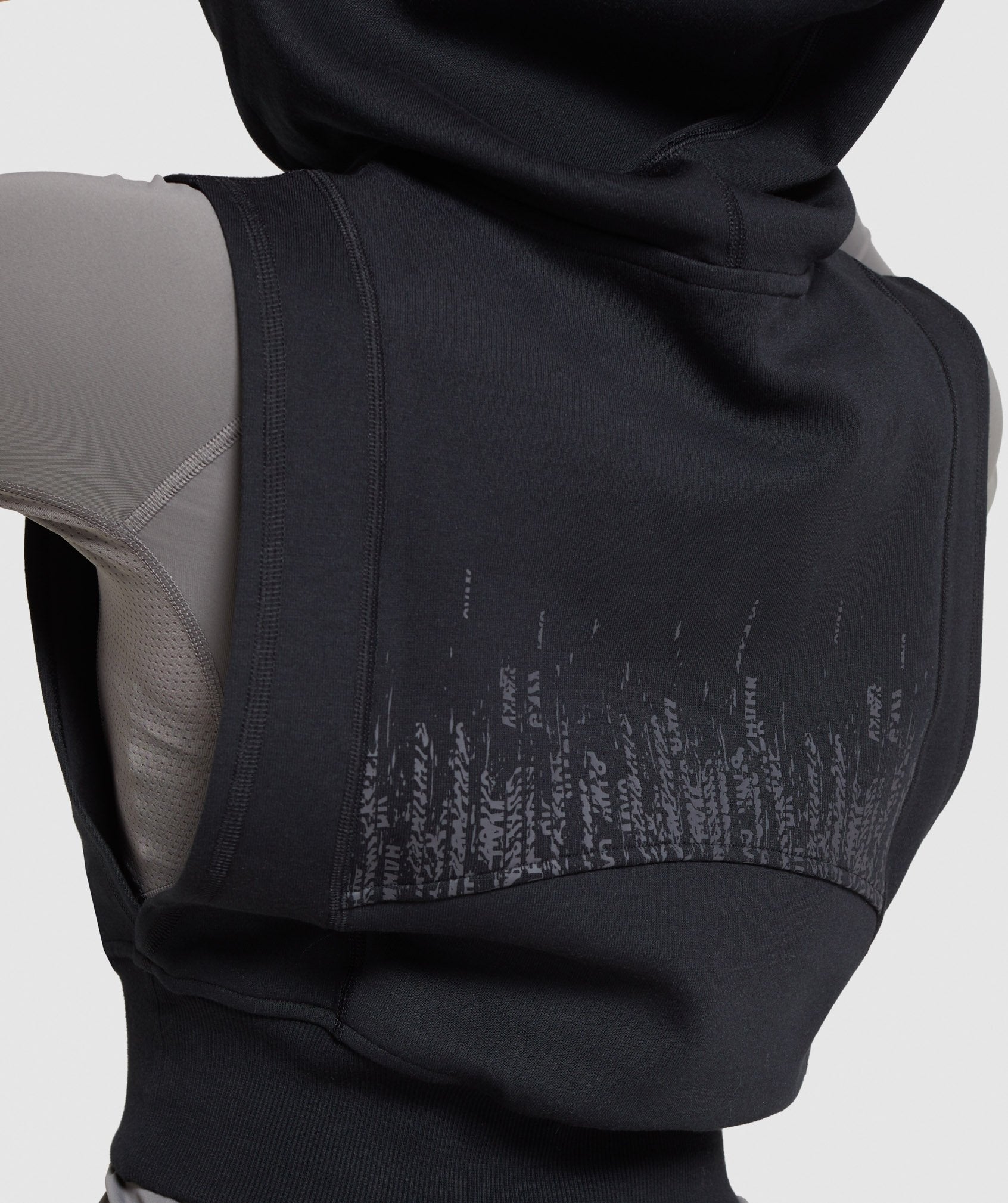 Combat Sleeveless Hoodie in Black - view 5