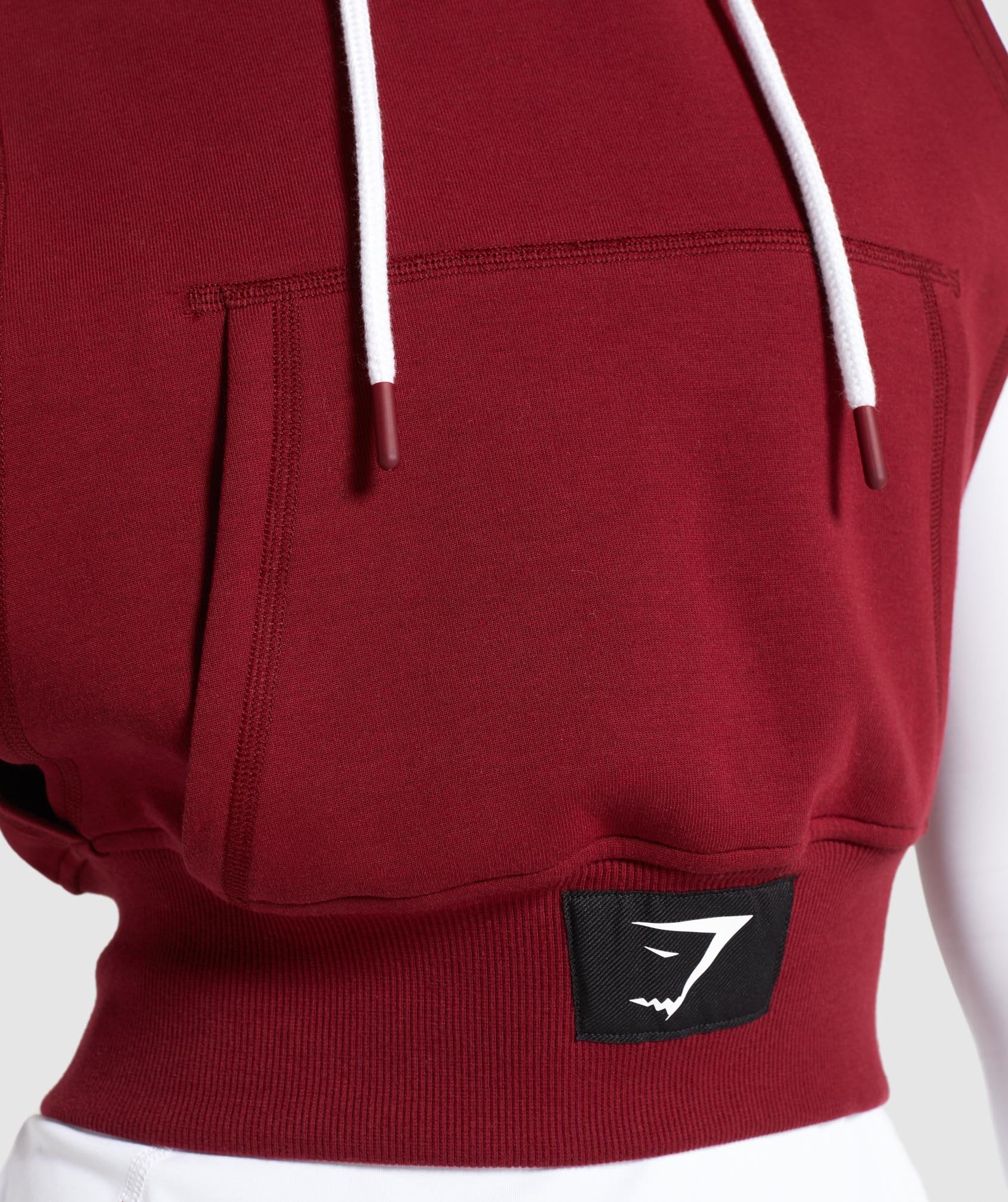 Combat Sleeveless Hoodie in Claret - view 6