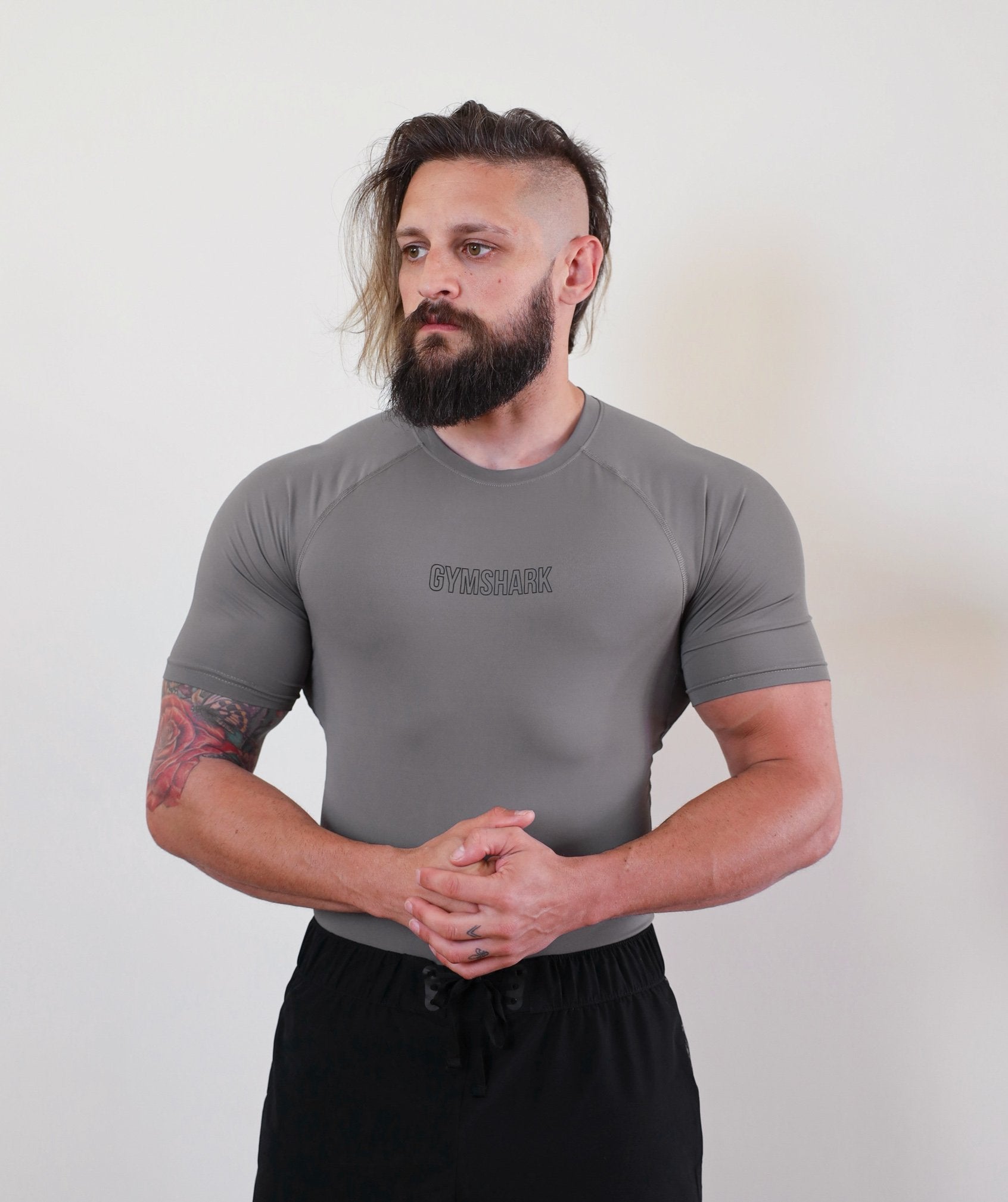 Combat Rashguard in Smokey Grey