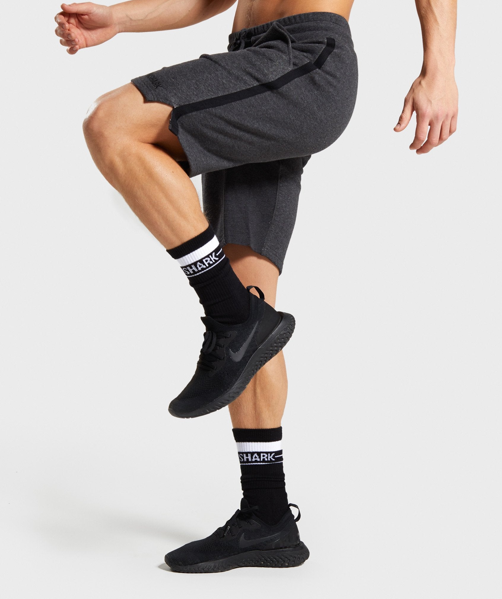 Compound Shorts in Black Marl - view 3