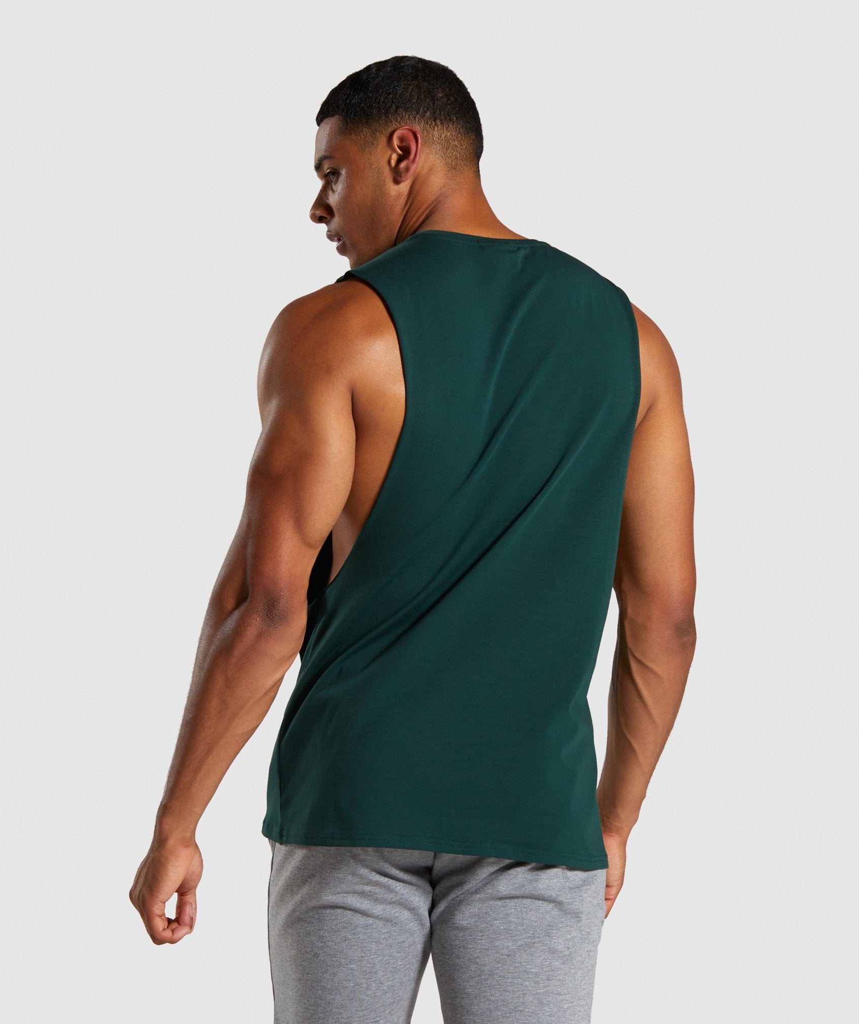 Contrast Drop Armhole Tank in Green - view 2