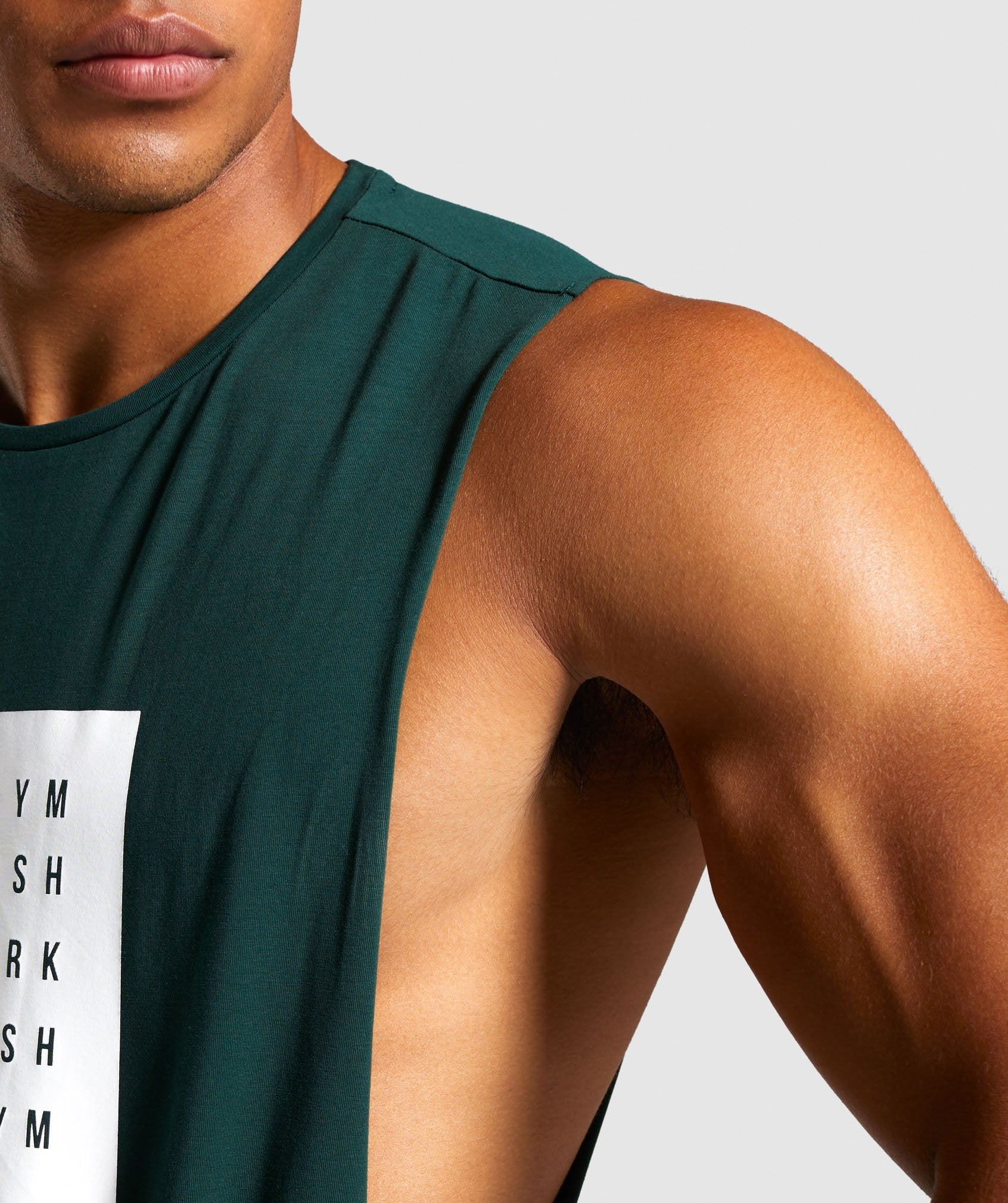 Contrast Drop Armhole Tank in Green - view 5