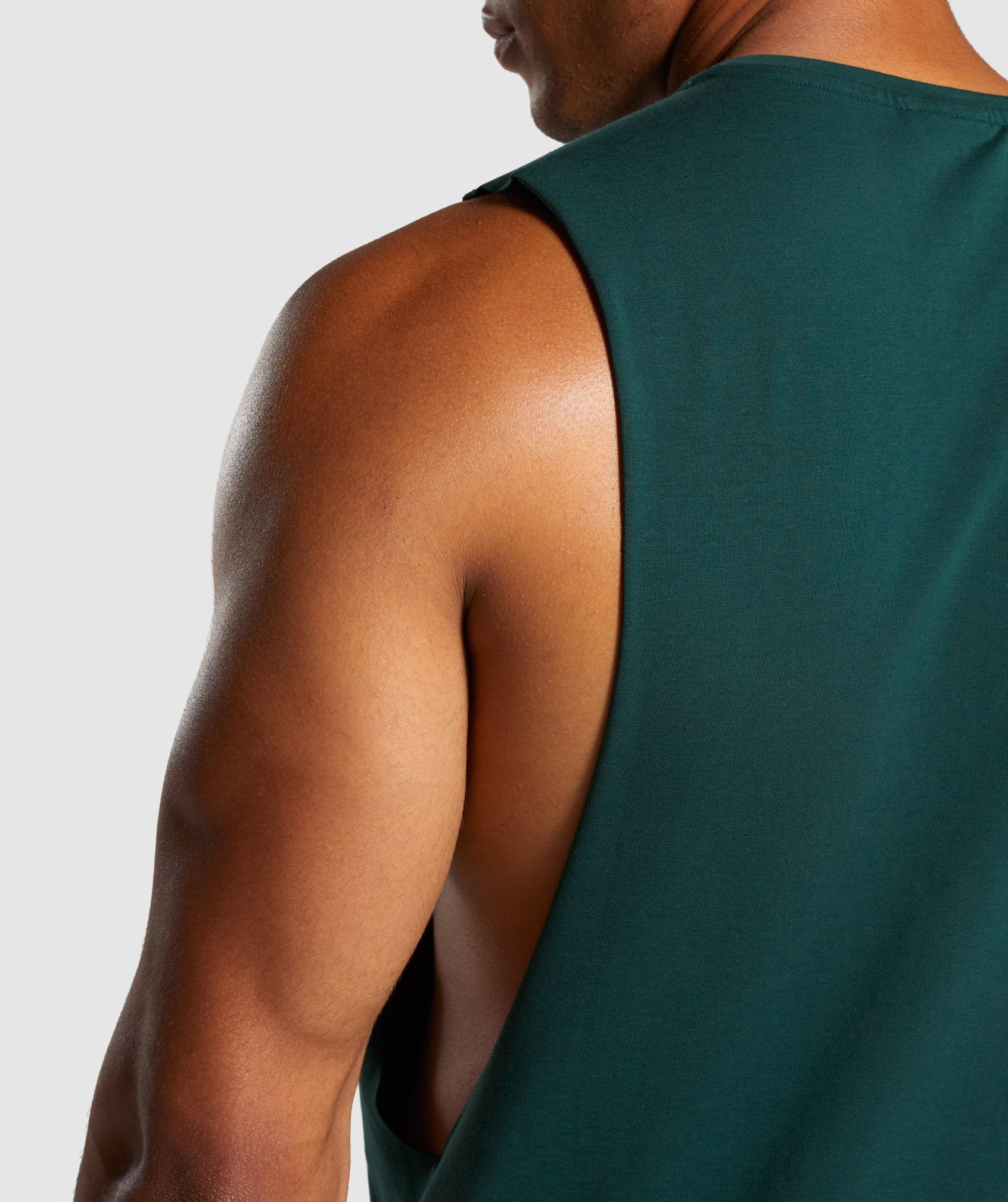Contrast Drop Armhole Tank in Green - view 6