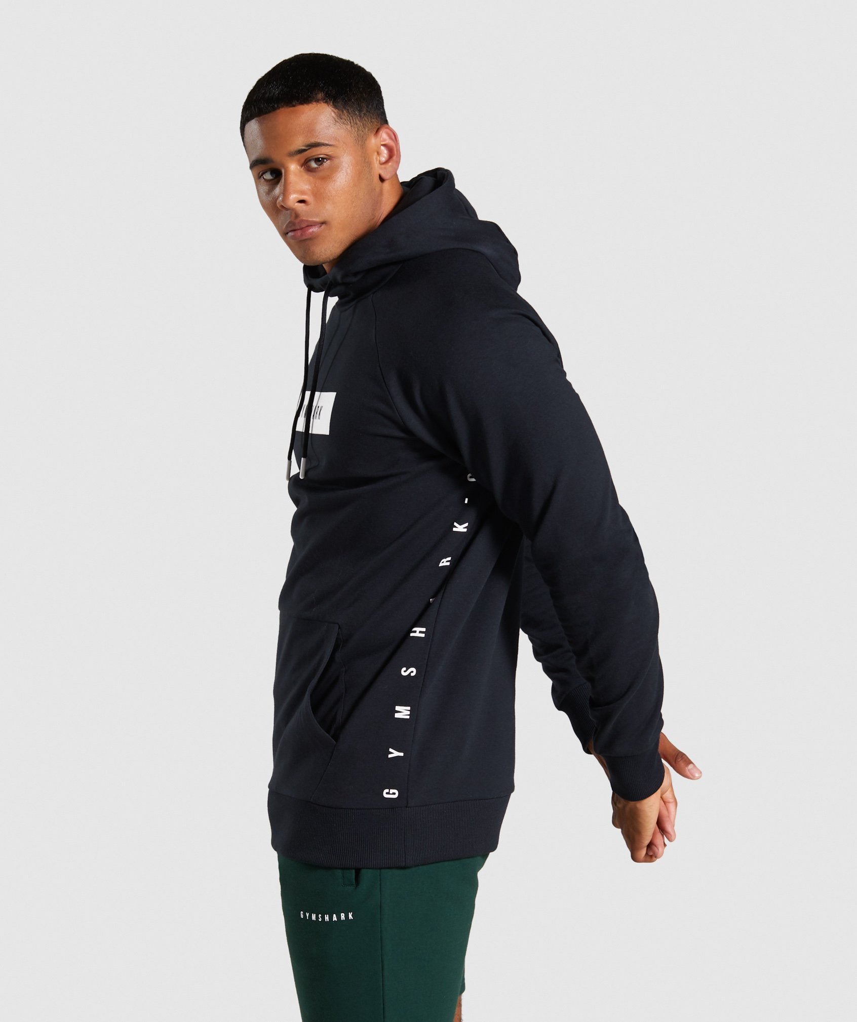 Contrast Hoodie in Black - view 3