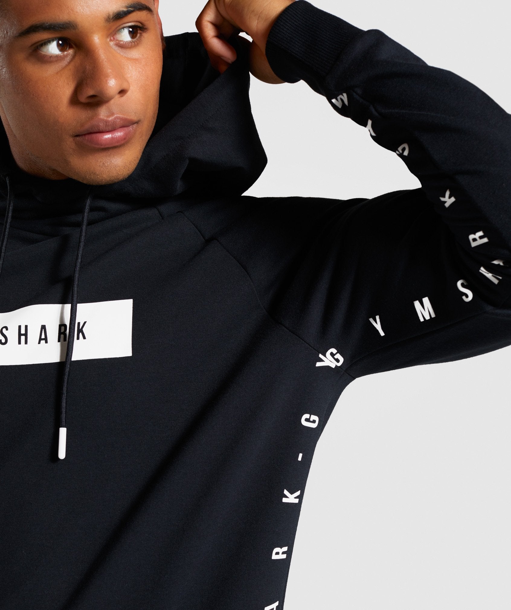 Contrast Hoodie in Black - view 5