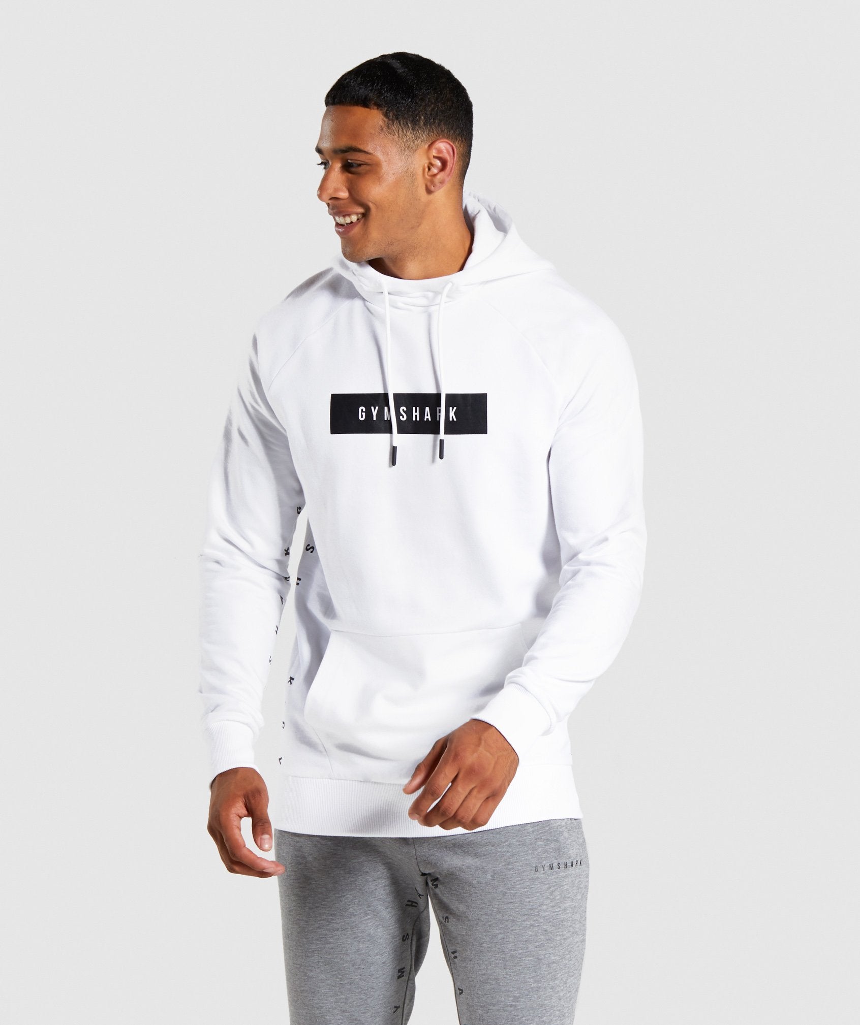 Contrast Hoodie in White - view 1