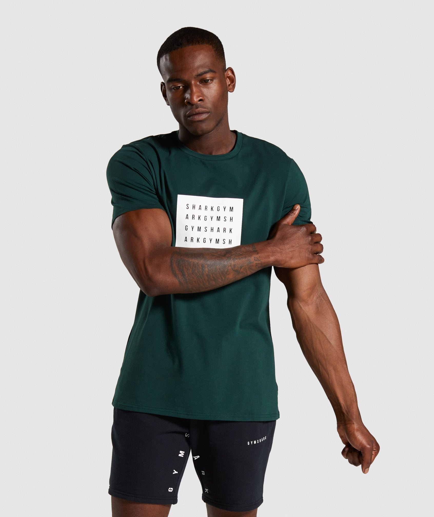 Contrast T-Shirt in Green - view 1