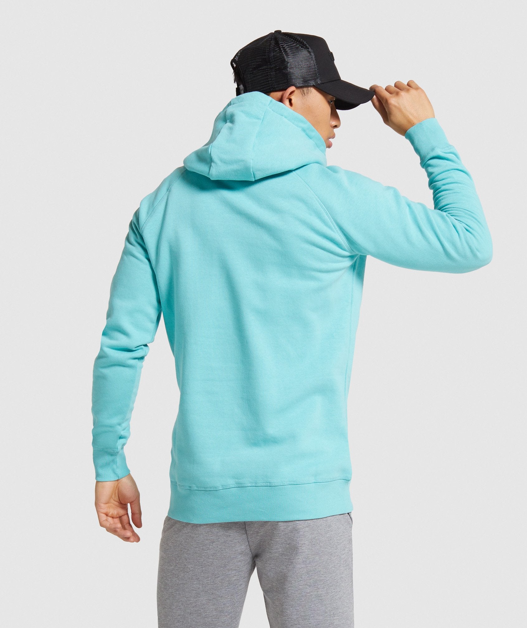 Gymshark Crest Hoodie - Light Blue Image B