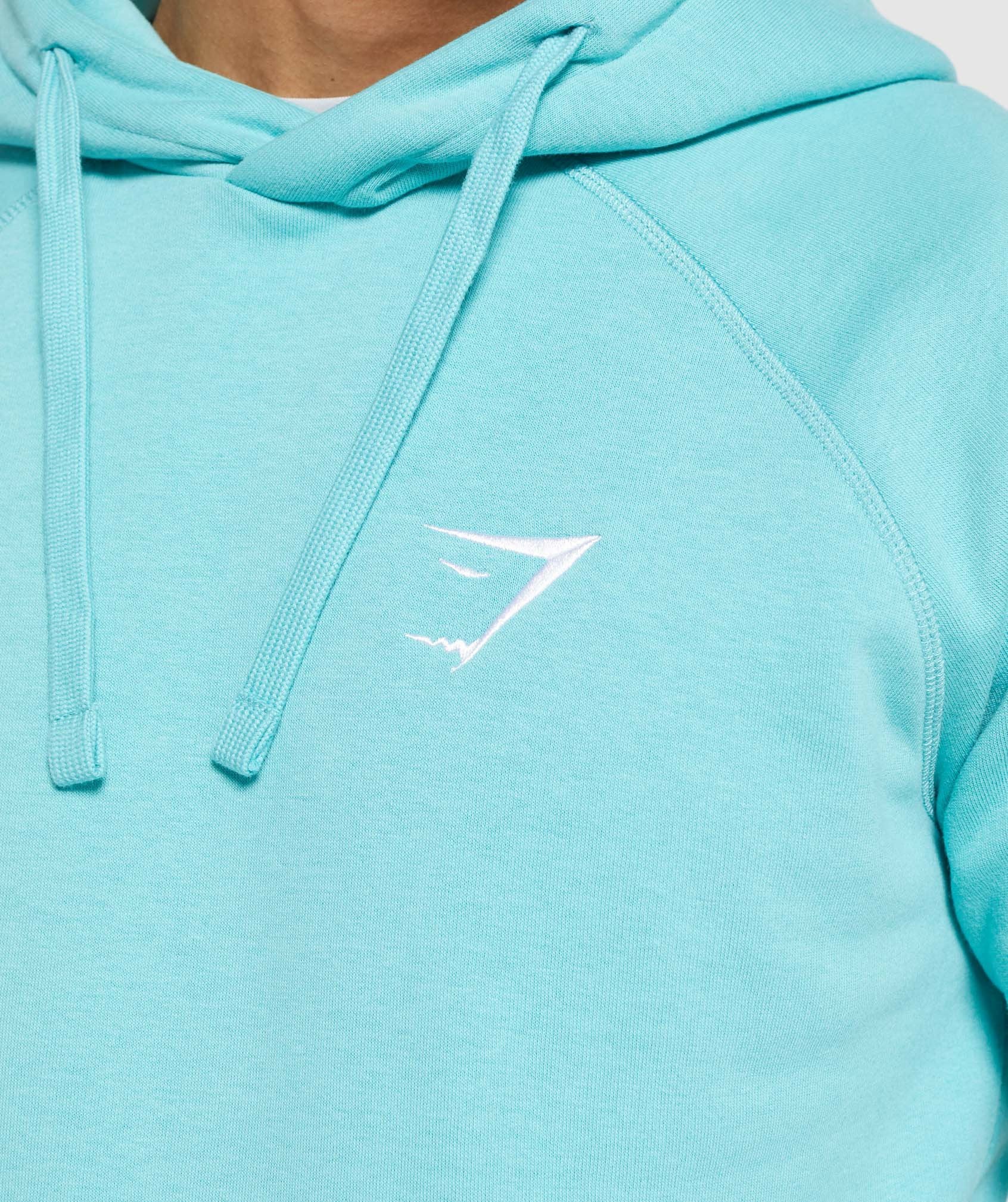 Gymshark Crest Hoodie - Light Blue Image D2