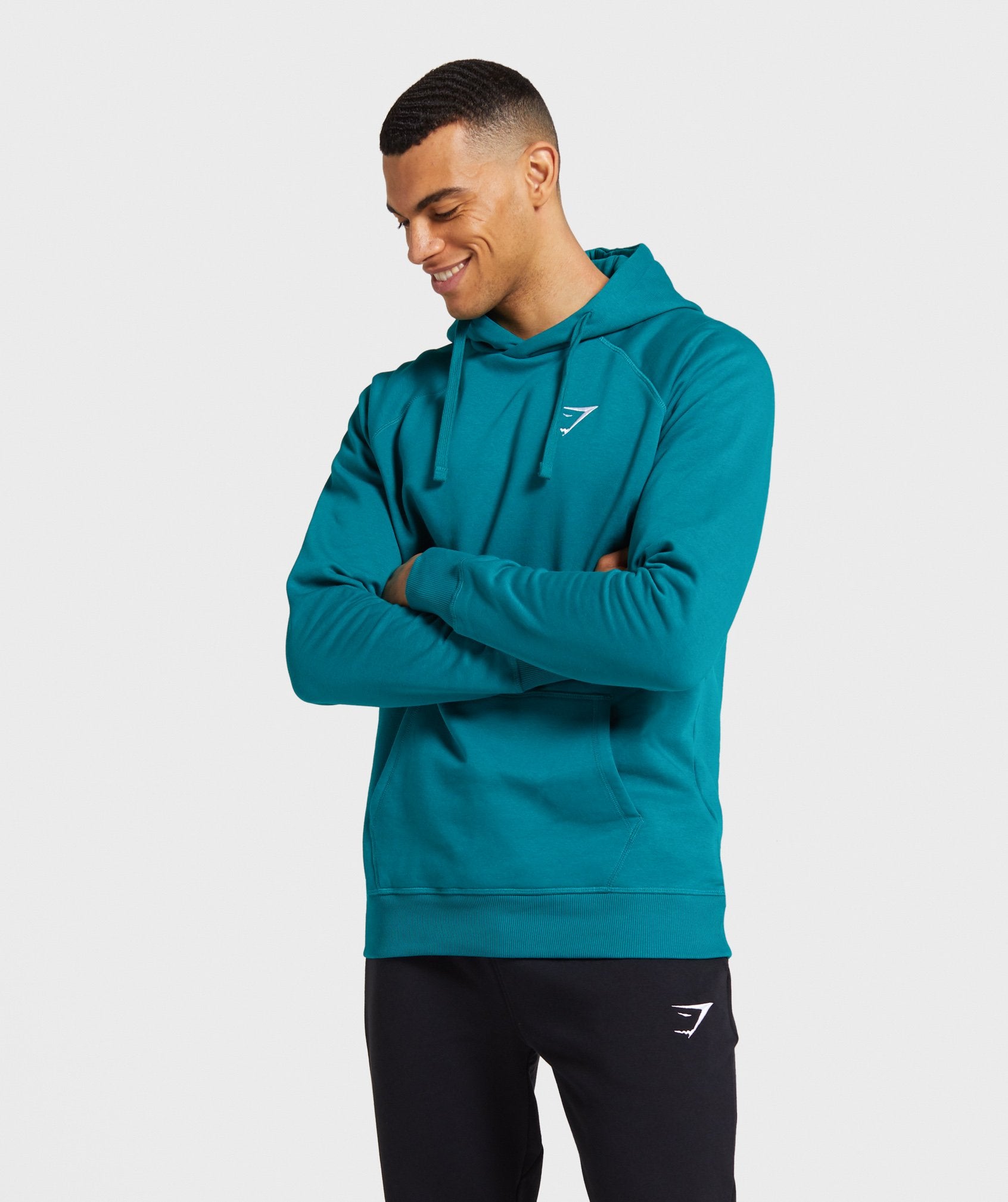 Gymshark Crest Hoodie - Emerald Green Image A