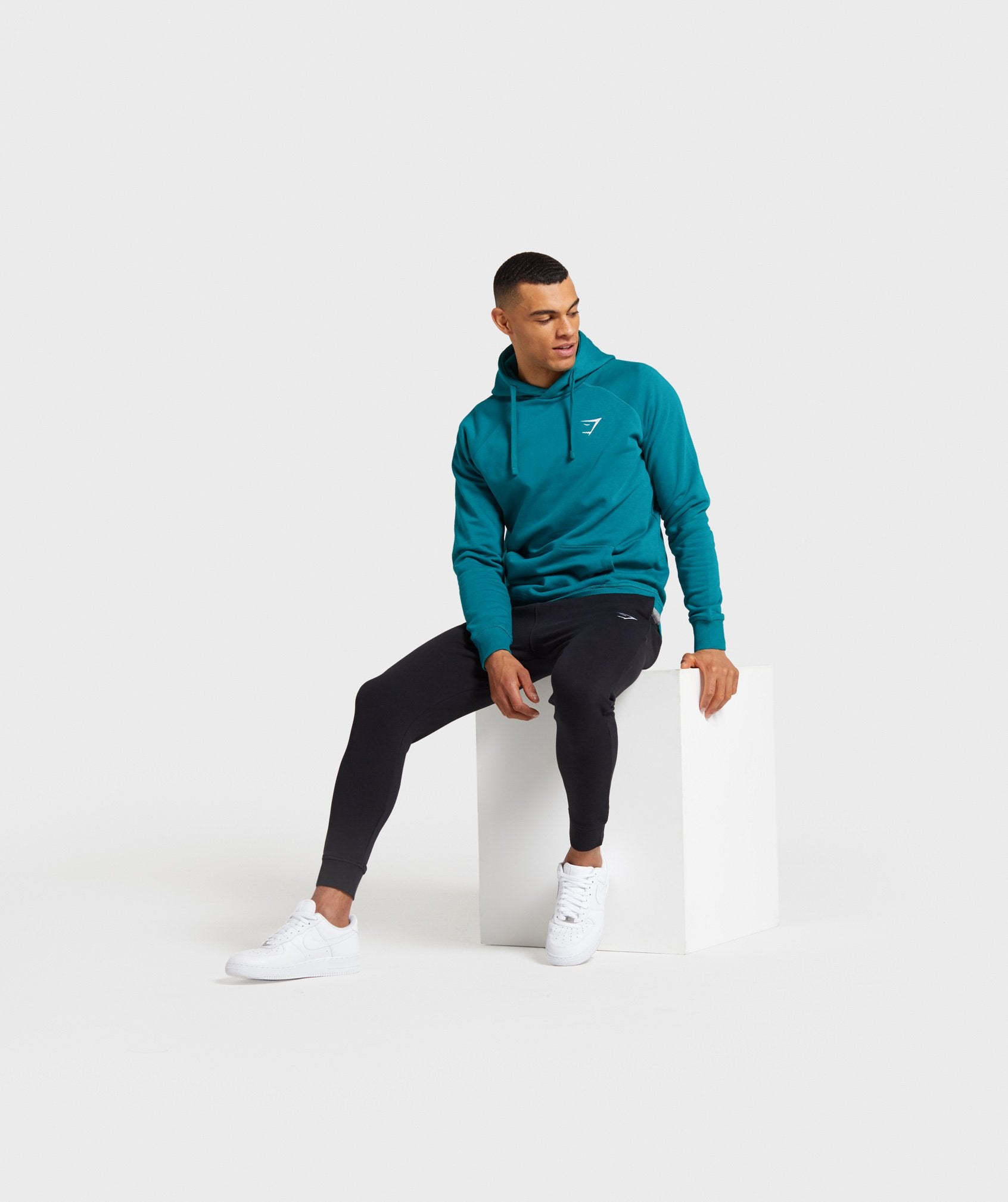 Gymshark Crest Hoodie - Emerald Green Image D