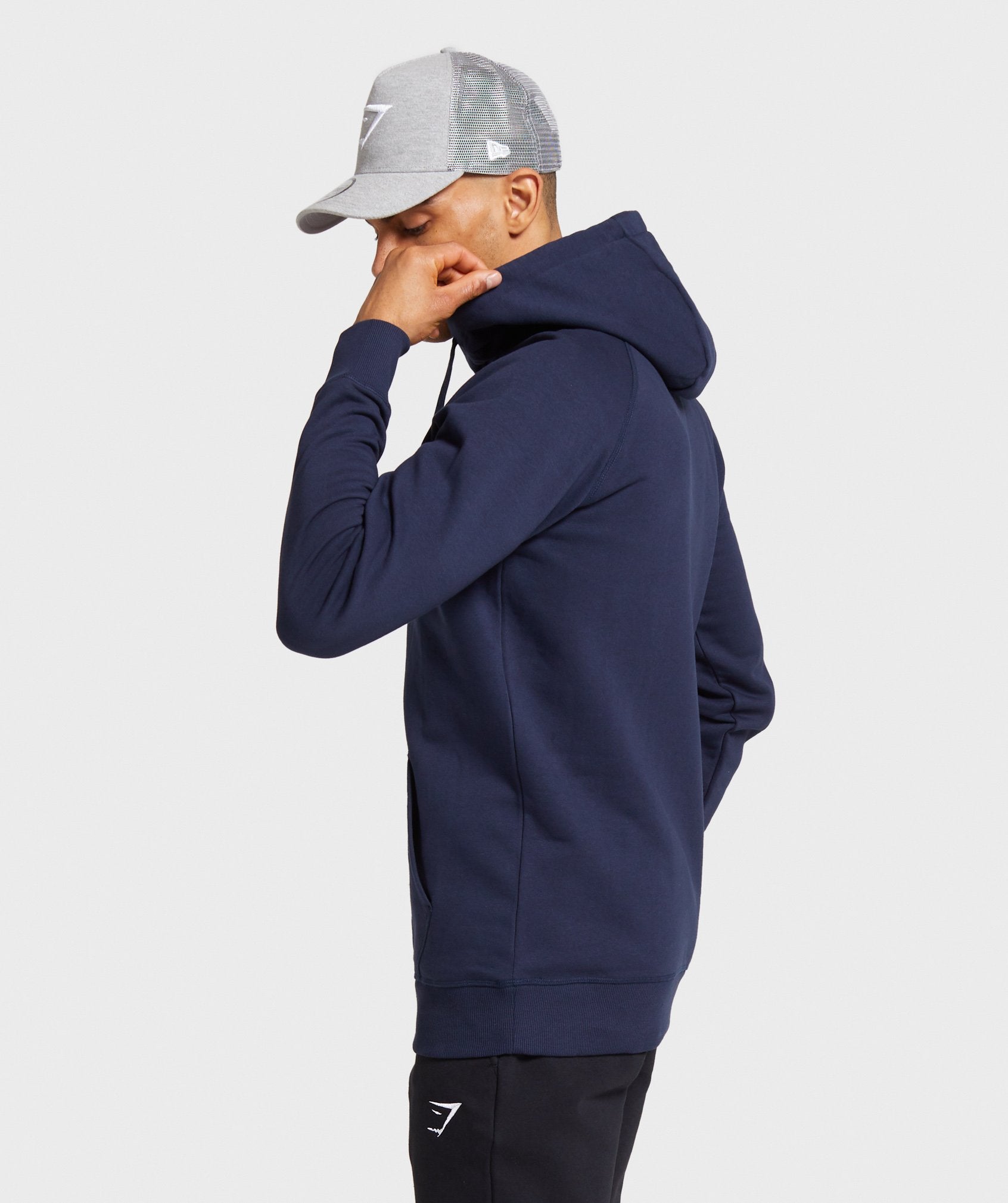 Gymshark Crest Hoodie - Dark Blue Image C