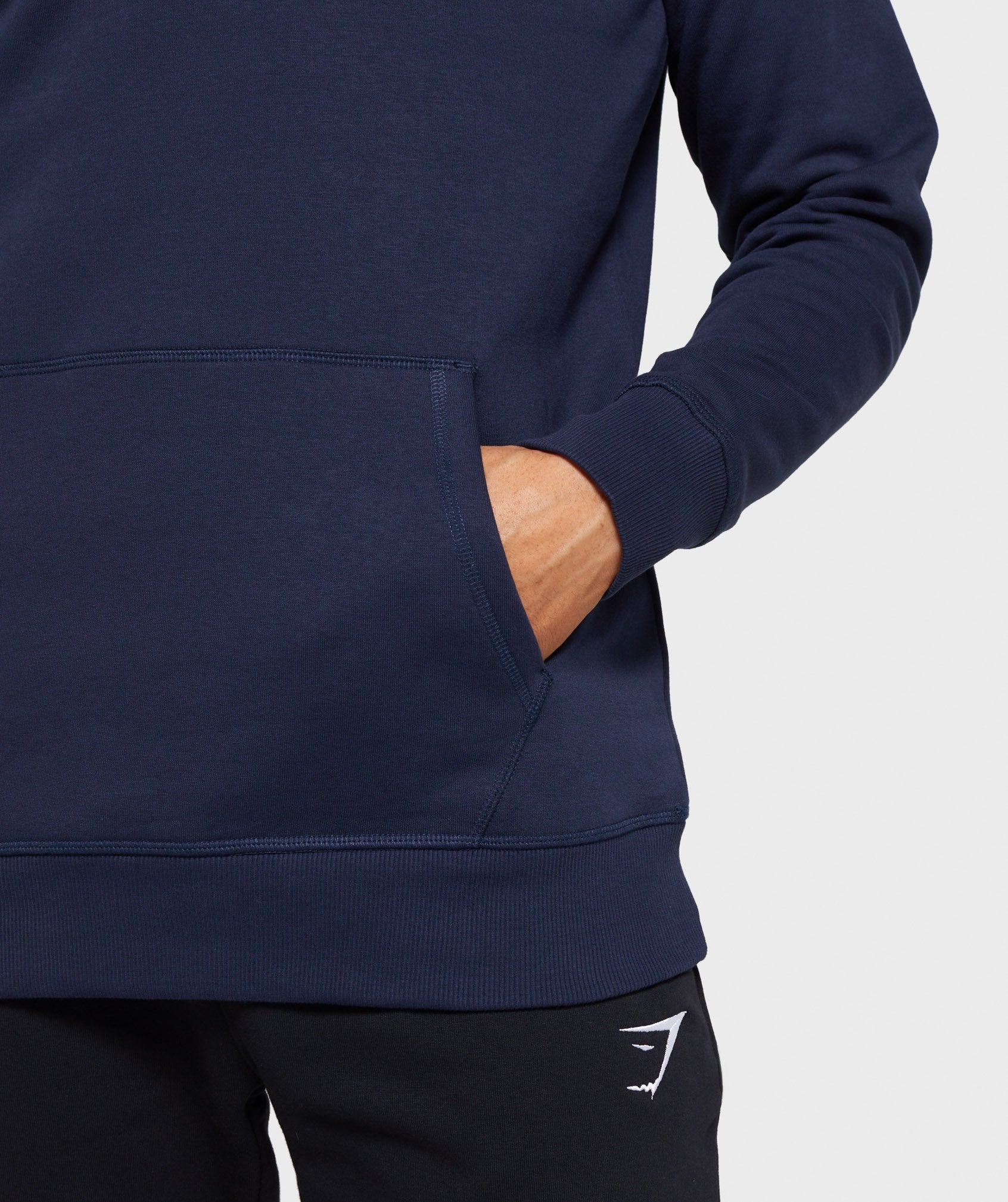 Gymshark Crest Hoodie - Dark Blue Image D1