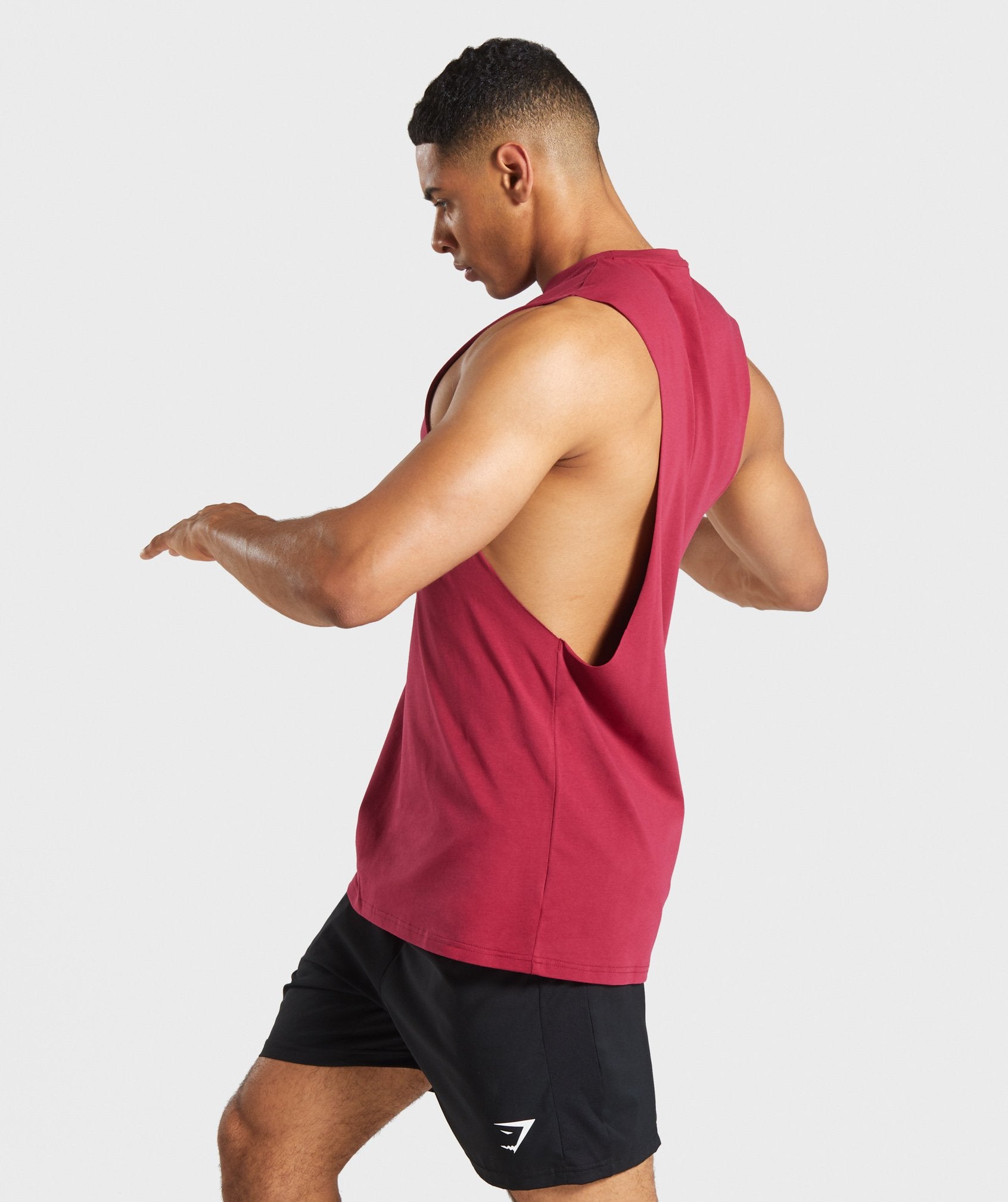 Critical Drop Armhole Tank in Claret - view 3