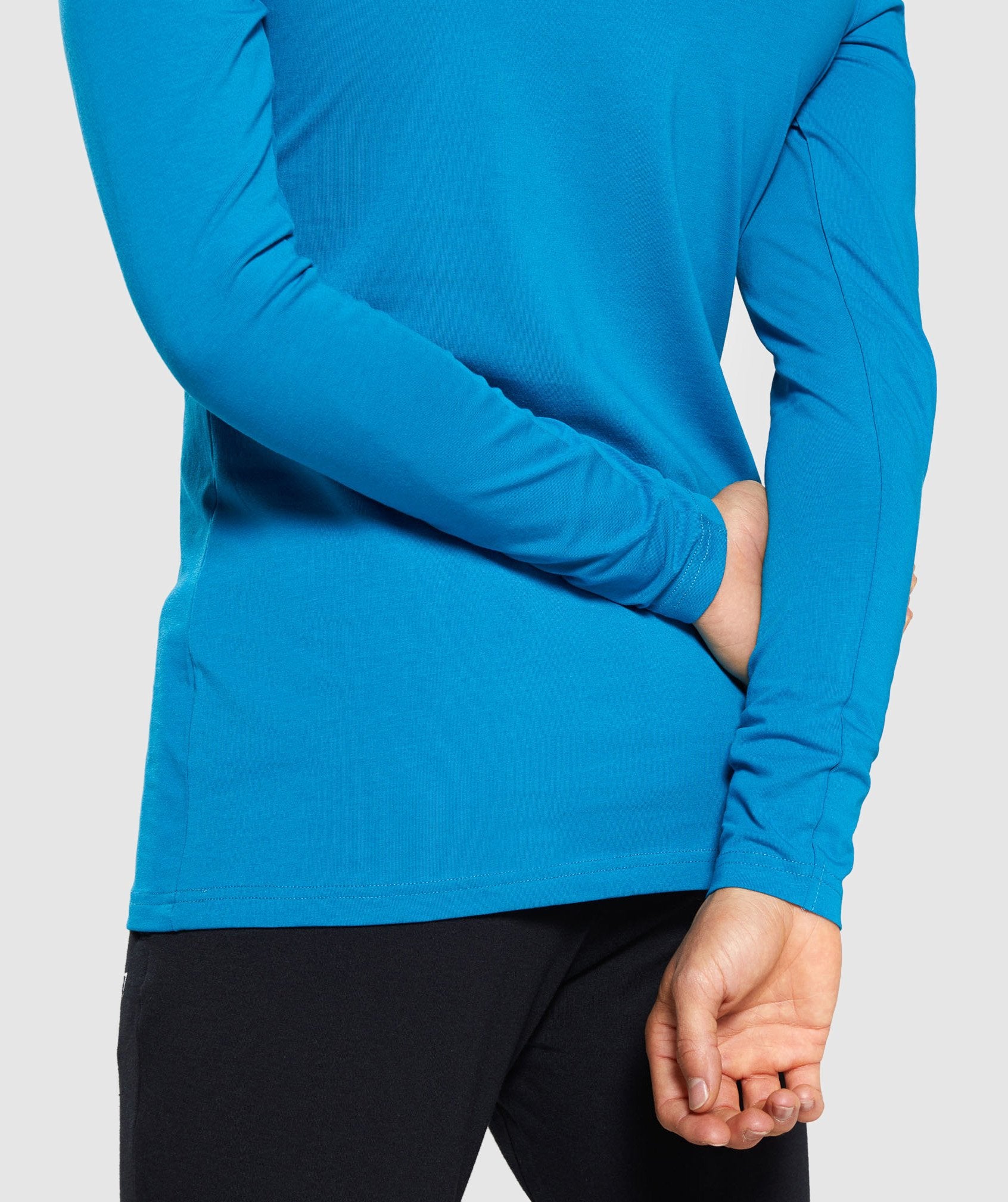 Gymshark Critical Long Sleeve T-Shirt - Light Blue Image D1