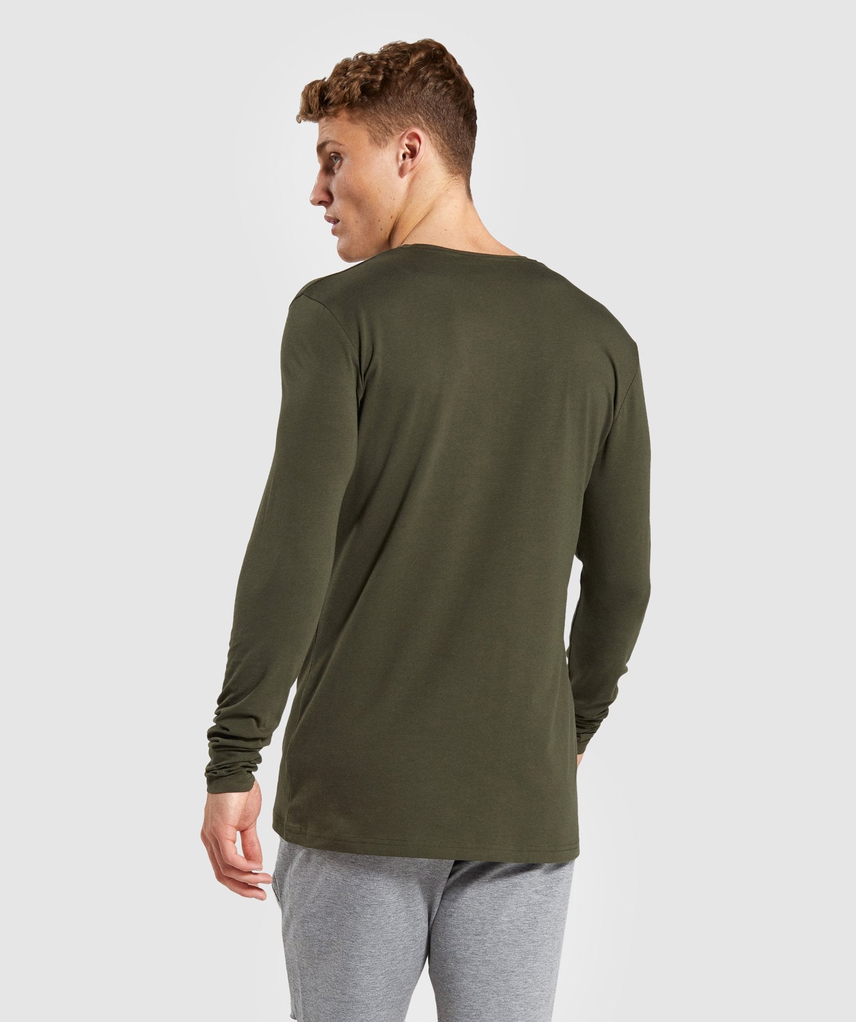 Gymshark Critical Long Sleeve T-Shirt - Dark Green Image B