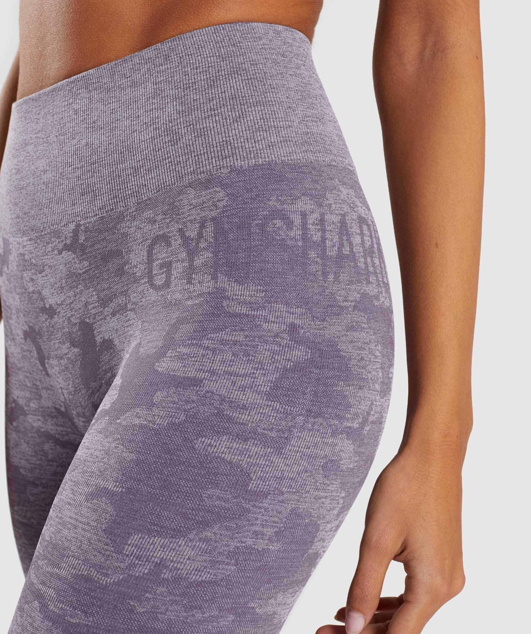 Camo Seamless Leggings in Lavender Grey - view 5