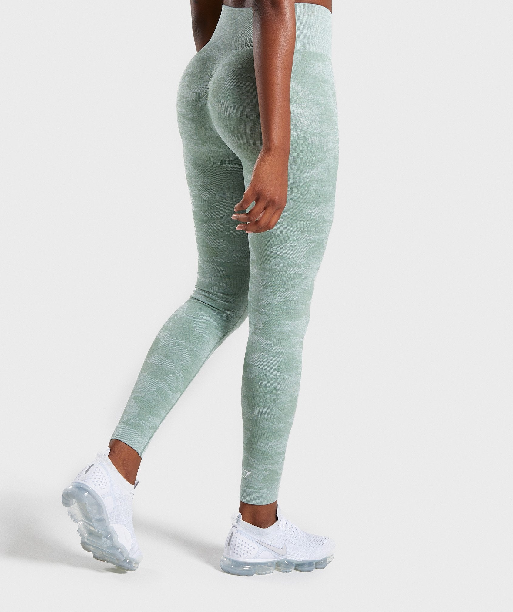 Camo Seamless Leggings in Sage Green