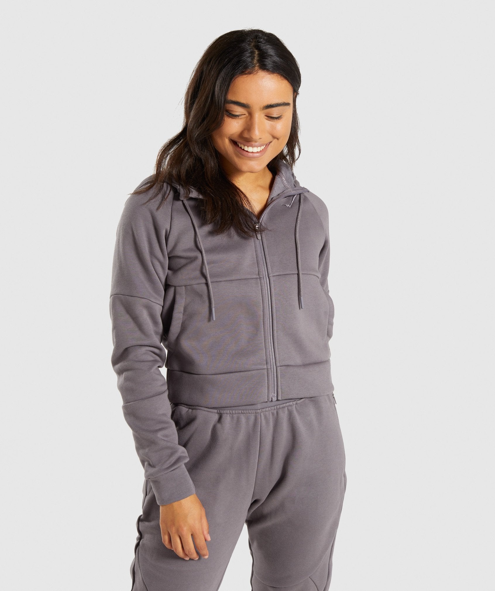 Comfy Tracksuit Zip Hoodie in Slate Lavender - view 1