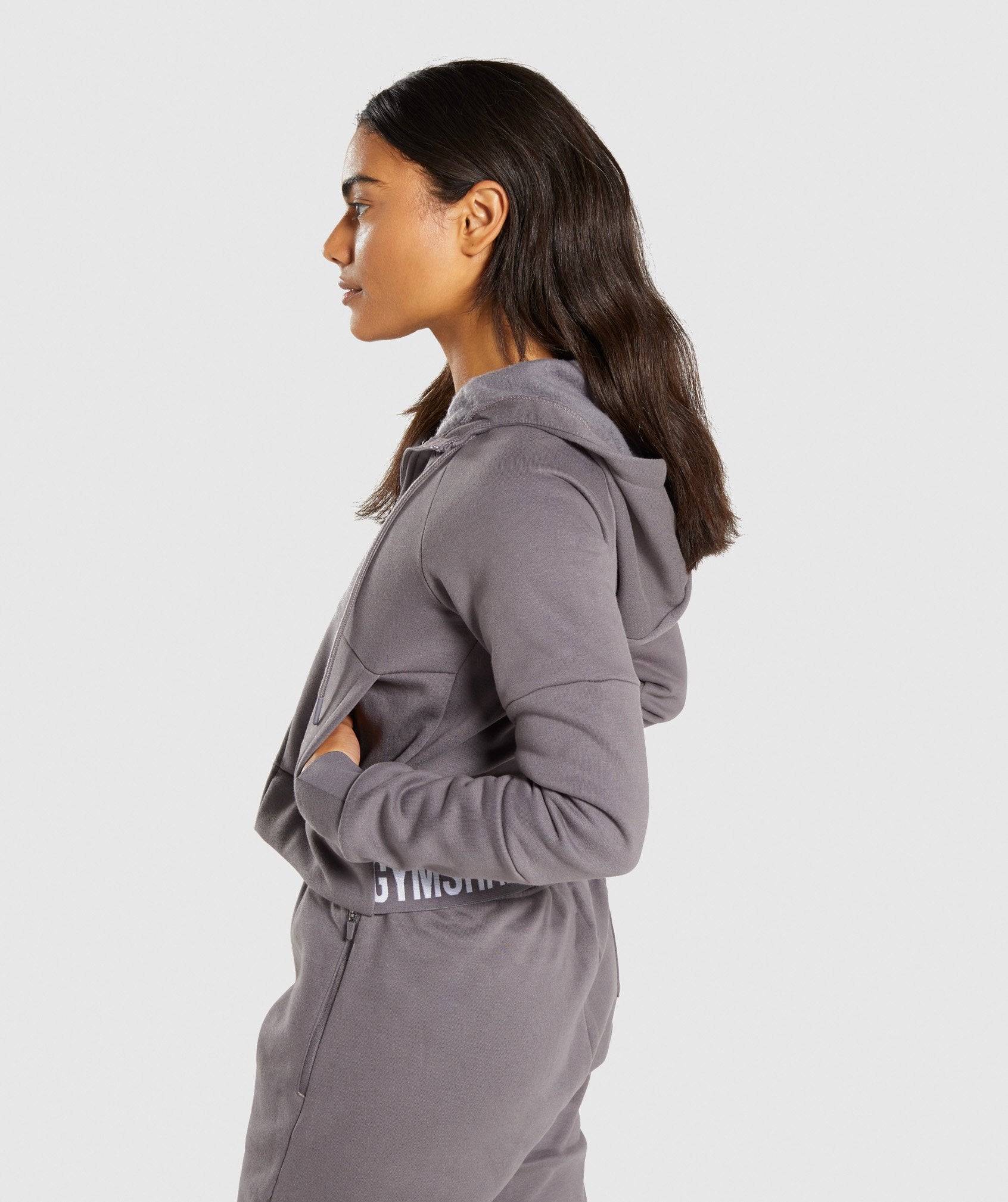 Comfy Tracksuit Zip Hoodie in Slate Lavender - view 3